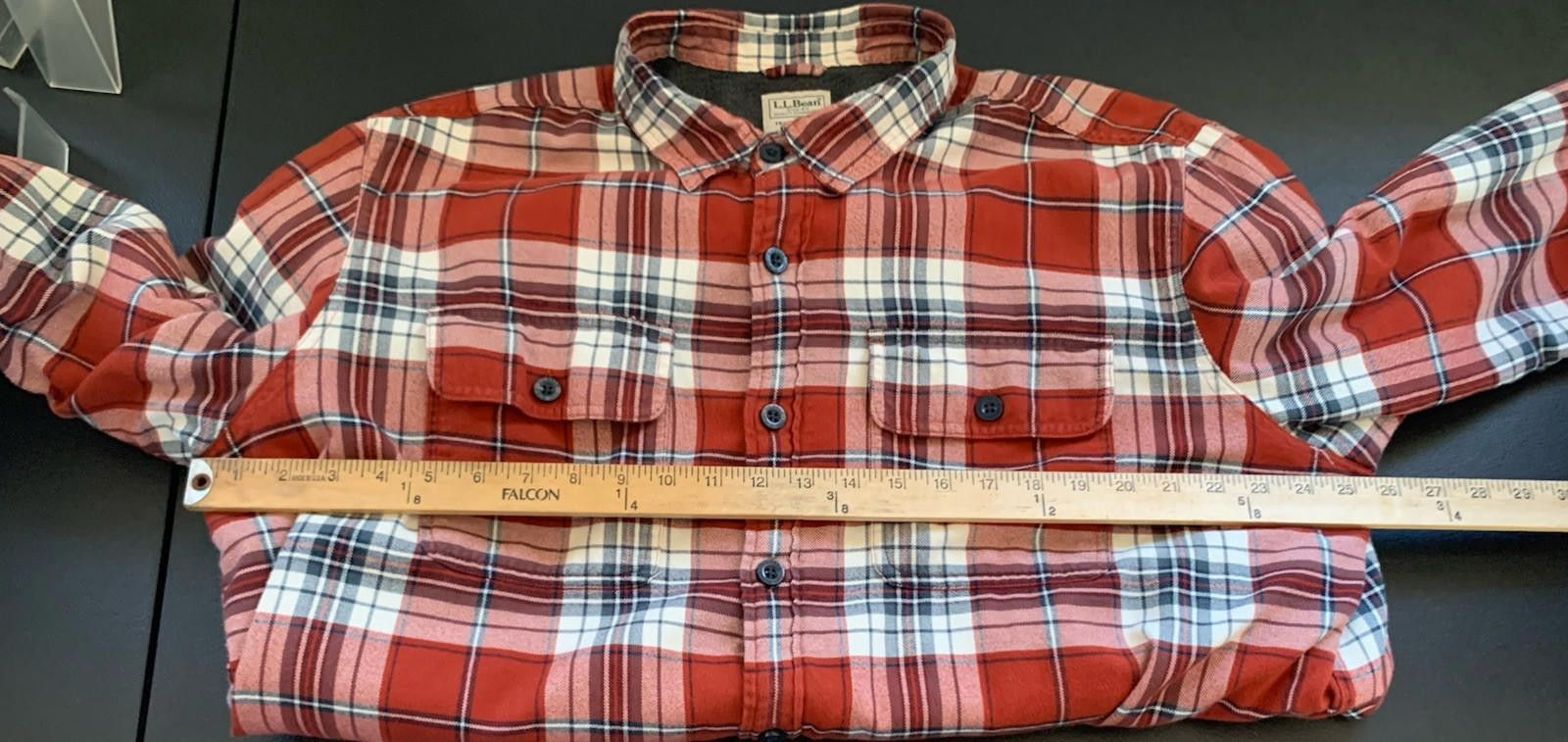 L.L. Bean LL Bean Fleece Lined Flannel Shirt Mens XXL Red Plaid Size US XXL / EU 58 / 5 - 5 Thumbnail