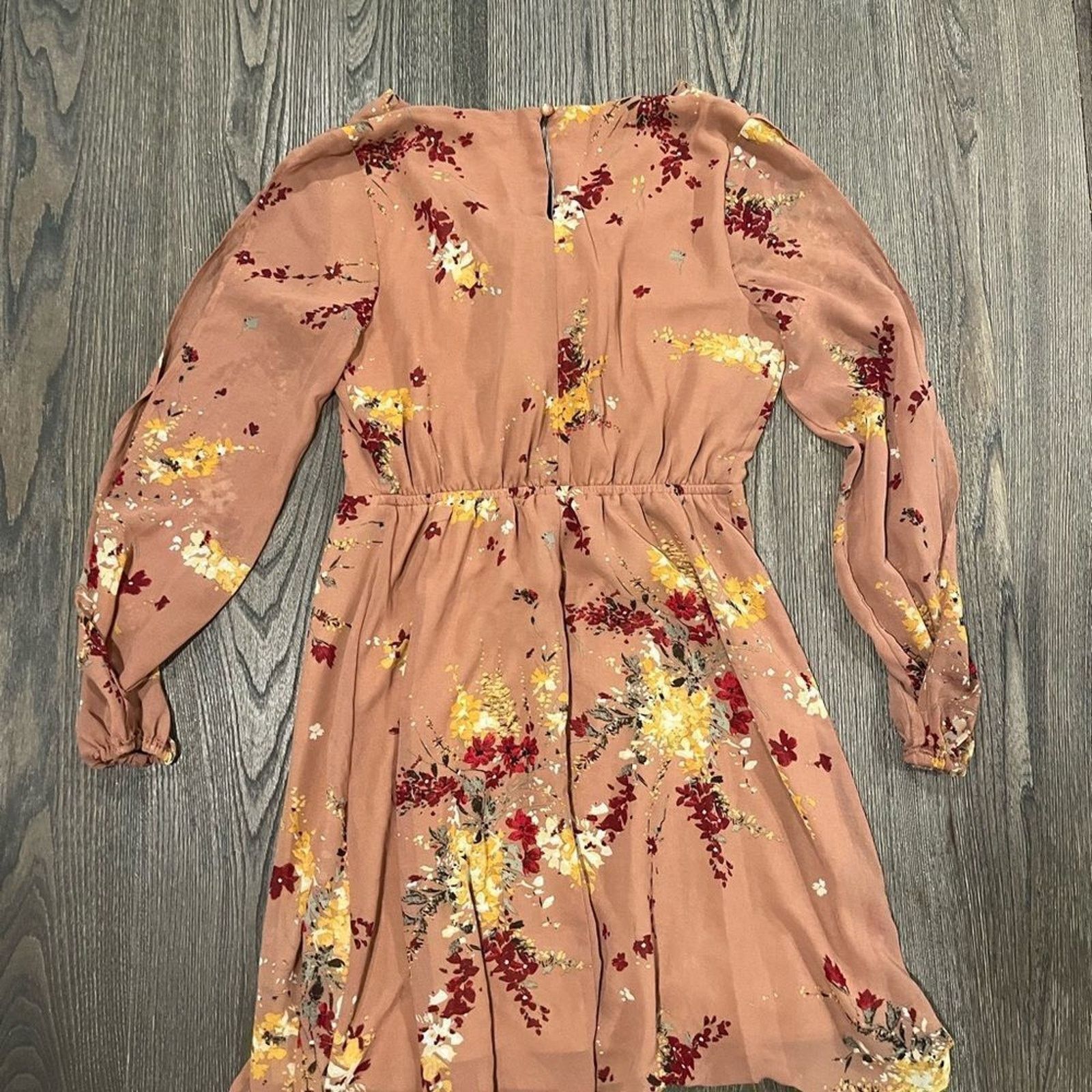Vintage Maurices A-Line Dress Long Slit Sleeve Tie Neck Sheer XS Size XS / US 0-2 / IT 36-38 - 8 Thumbnail