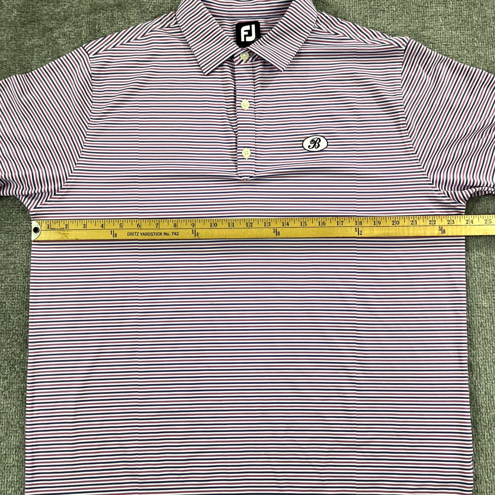 Footjoy FootJoy Polo Shirt Mens Large White Purple Striped Performance Bayside Golf S/S Polo Shirt Men Large White Purple Striped FootJoy S/S Golf Polo Shirt Size US L / EU 52-54 / 3 - 7 Thumbnail