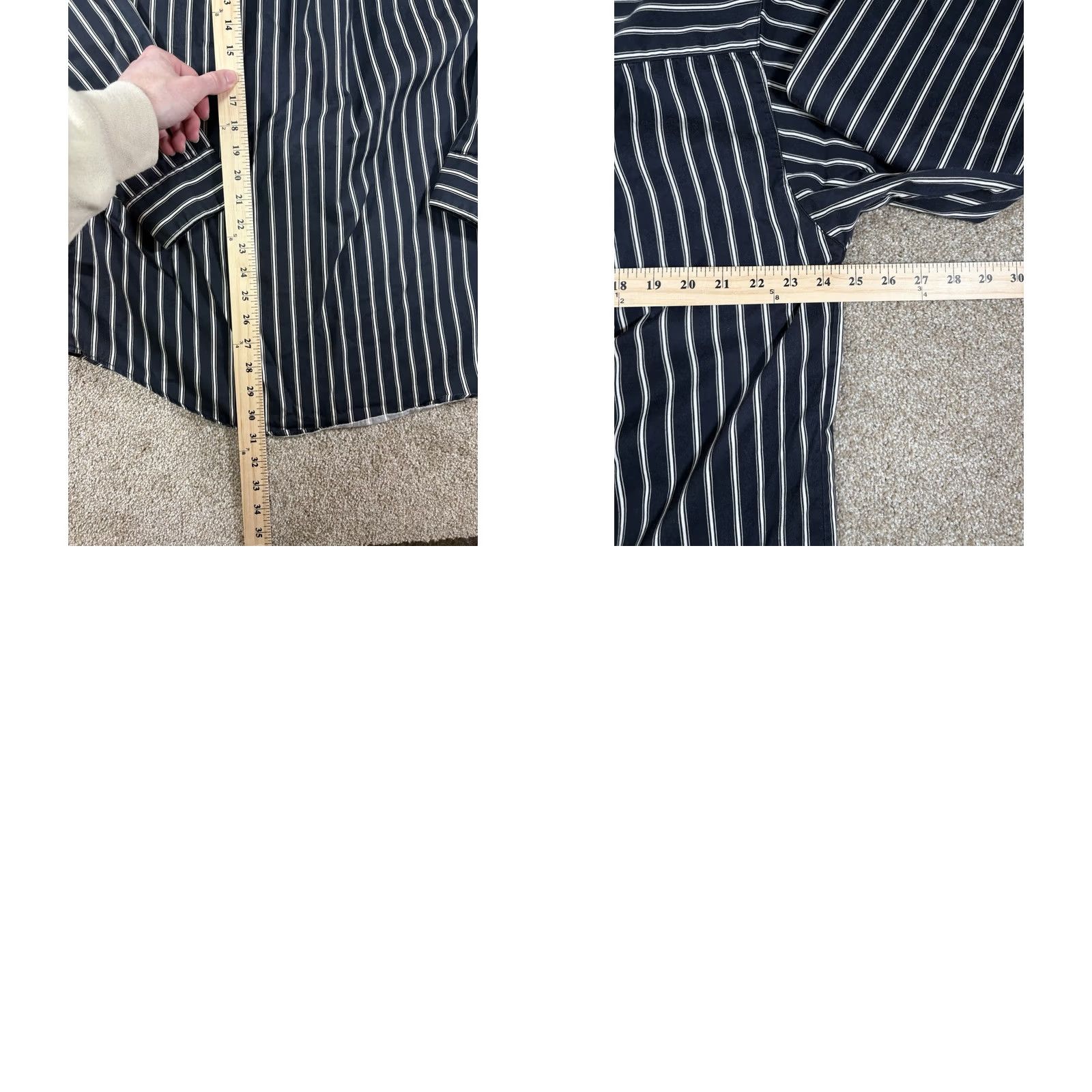 Brooks Brothers BB Classics Brooks Brothers Button-Up Shirt Black/White Striped 100% Cotton Large Men Regular Button Front Long Sleeve Shirt Size US L / EU 52-54 / 3 - 8 Thumbnail
