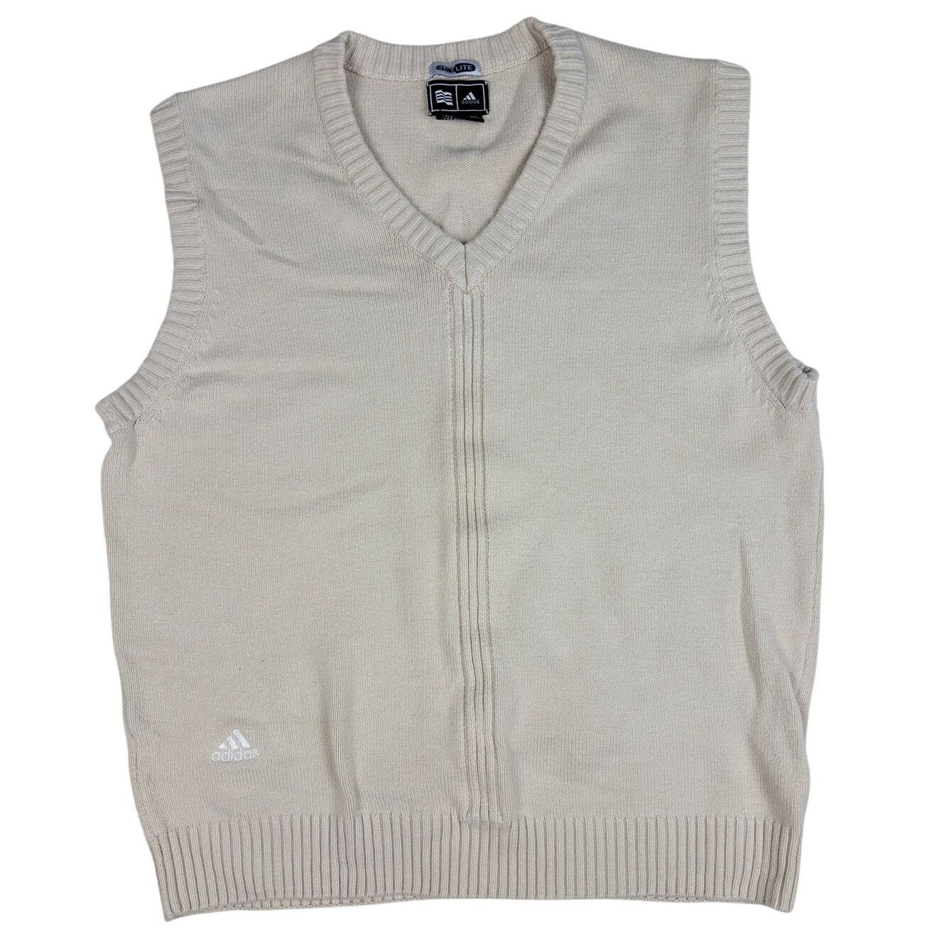 Adidas Adidas Vintage Light Beige Sweater Vest size M Size US XS / EU 42 / 0 - 1 Thumbnail