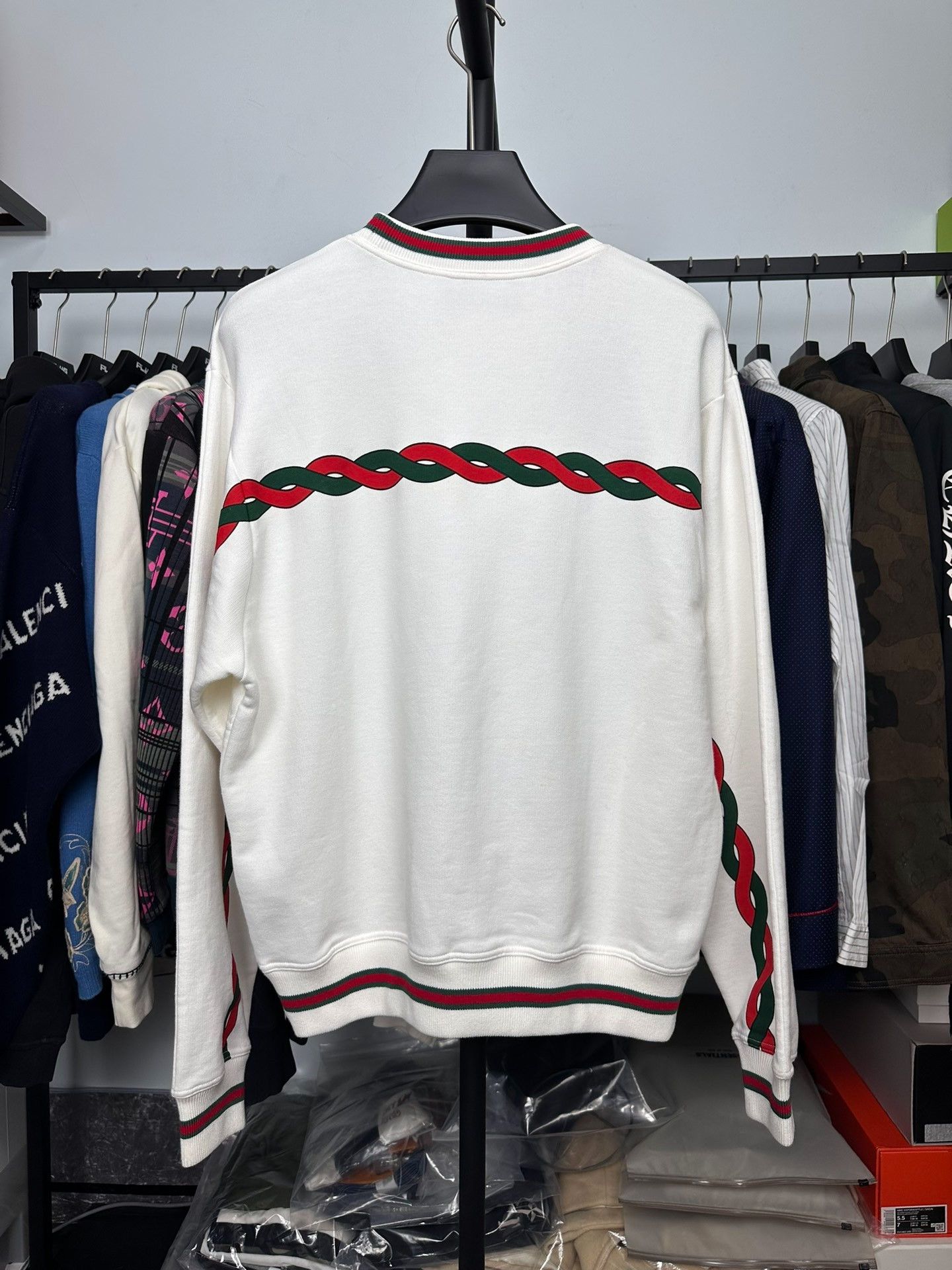 Gucci Gucci new red and green chain logo pullover sweatshirt Size US S / EU 44-46 / 1 - 2 Thumbnail