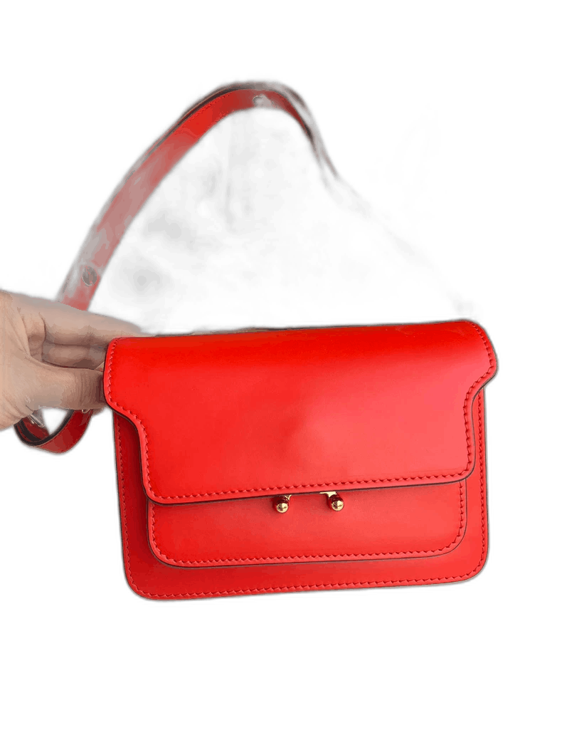 Marni Accordion Mini Bag In Orange Red-Yf, Men's