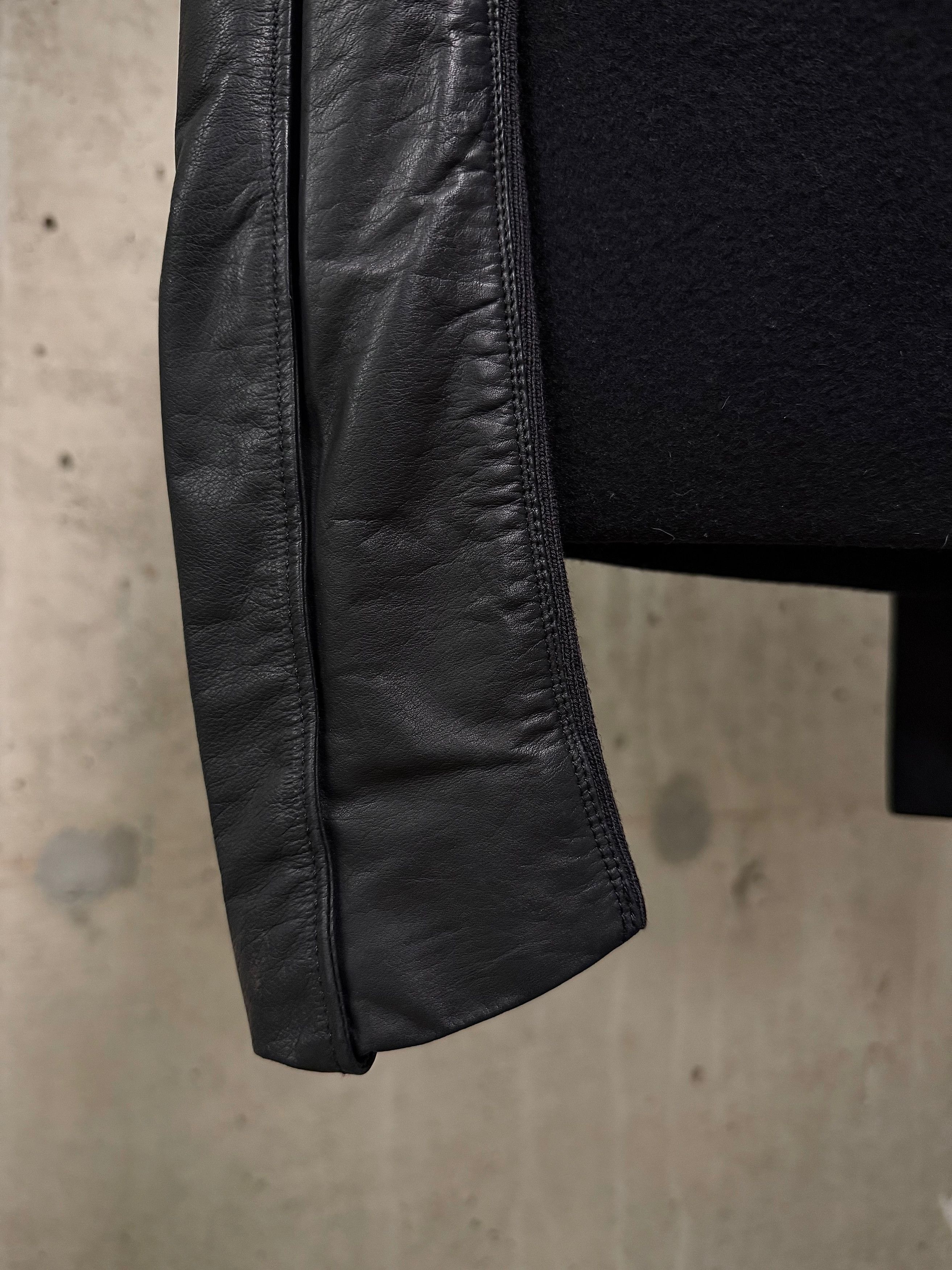 Rick Owens Rick Owens Asymmetric Wool Leather Jacket Size US M / EU 48-50 / 2 - 4 Thumbnail