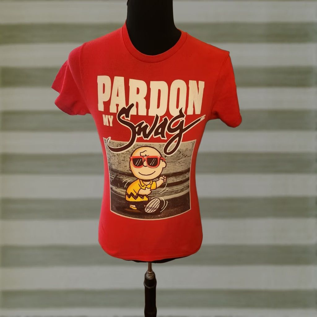 Peanuts Peanuts Charlie Brown Pardon my swag Graphic T-shirt Short Sleeve Small 34/36 Red Cotton Men Shirt Regular Vintage: No Size US S / EU 44-46 / 1 - 1 Thumbnail