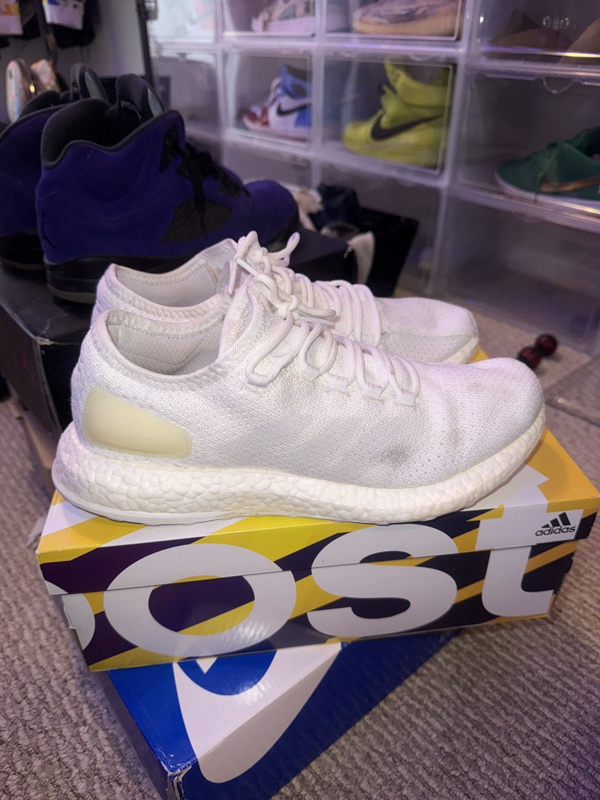 Adidas Triple white pureboosts clima Size US 9.5 / EU 42-43 - 1 Thumbnail
