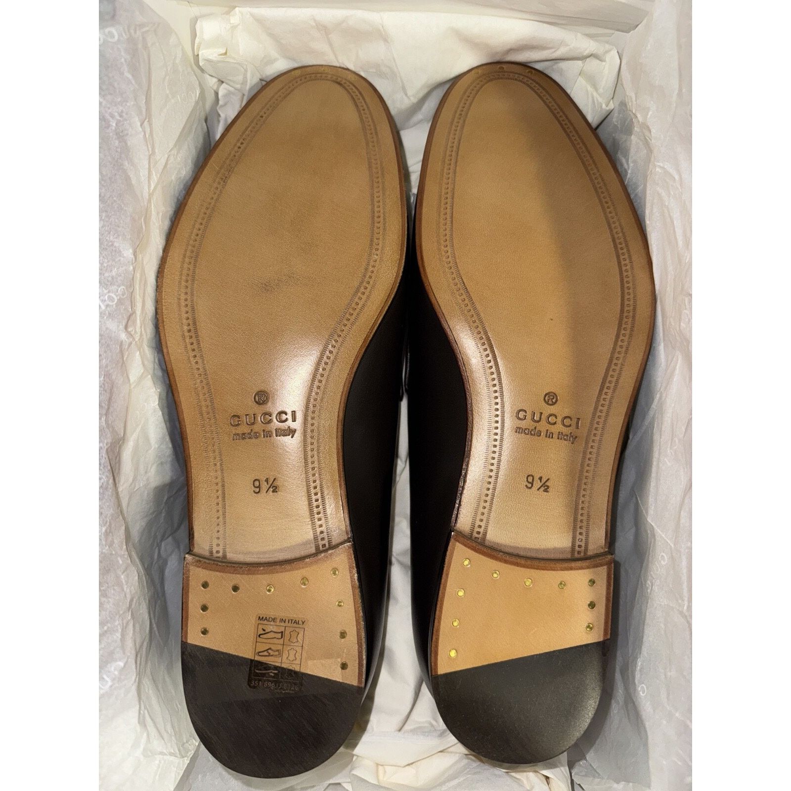 Gucci Gucci Mens Leather Horsebit Loafer Flat G 9.5 US 10.5 Size US 10 / EU 43 - 18 Thumbnail