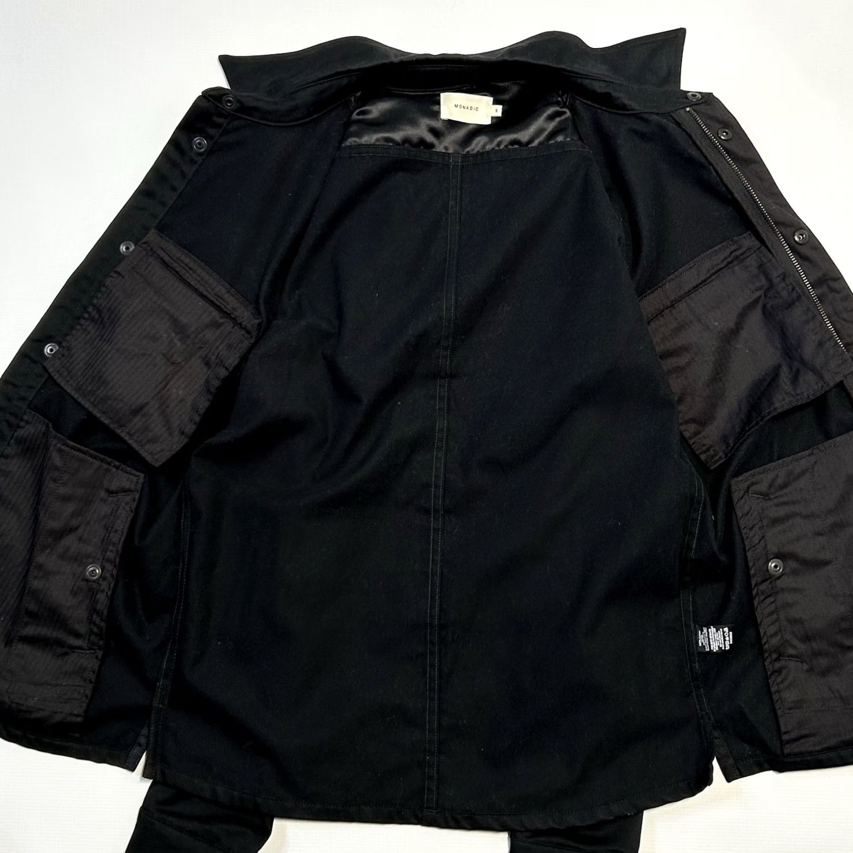 Vintage VINTAGE Monadic Mens Cargo Jacket Small Black Full Zip Shacket Size US S / EU 44-46 / 1 - 4 Thumbnail