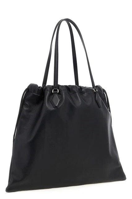 Jimmy Choo JIMMY CHOO Black Leather Drawstring Tote New Auth Size ONE SIZE - 2 Thumbnail