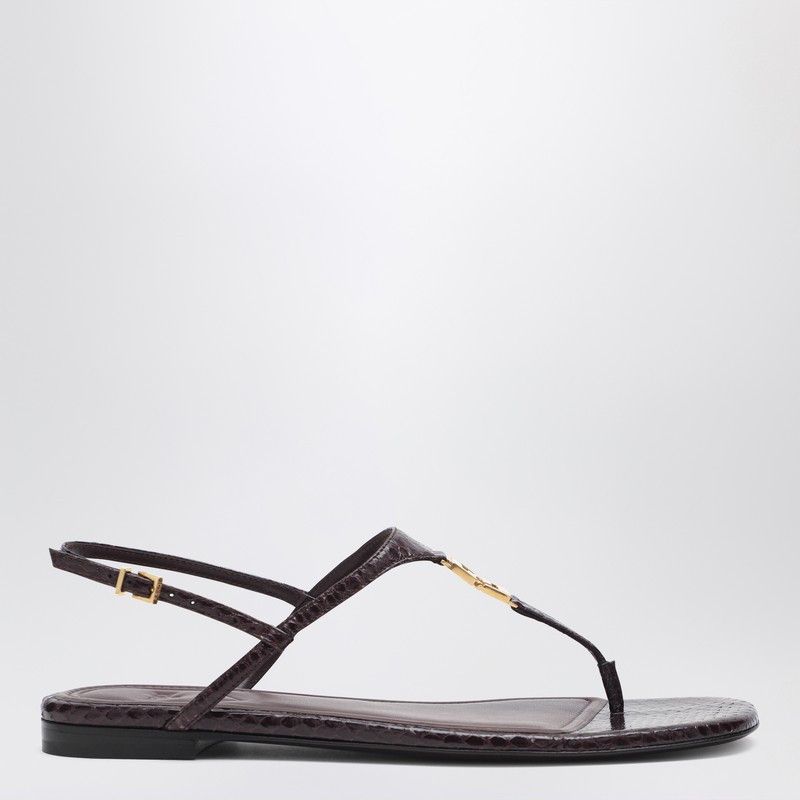 Fendi Fendi Fendi Ffold Dark Purple Sandal Size US 7 / IT 37 - 1 Thumbnail