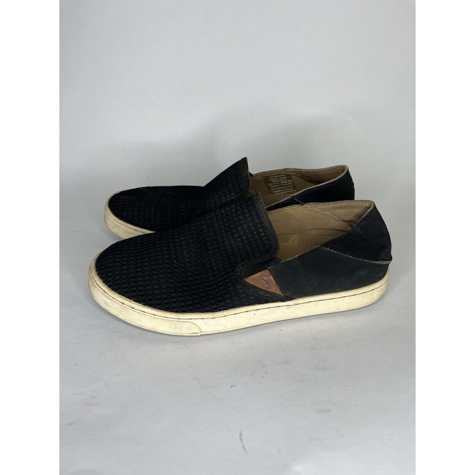 Olukai Olukai Black Mesh Synthetic Slip On Casual Shoes Women Sz 7. Size US 7.5 / IT 37.5 - 3 Thumbnail