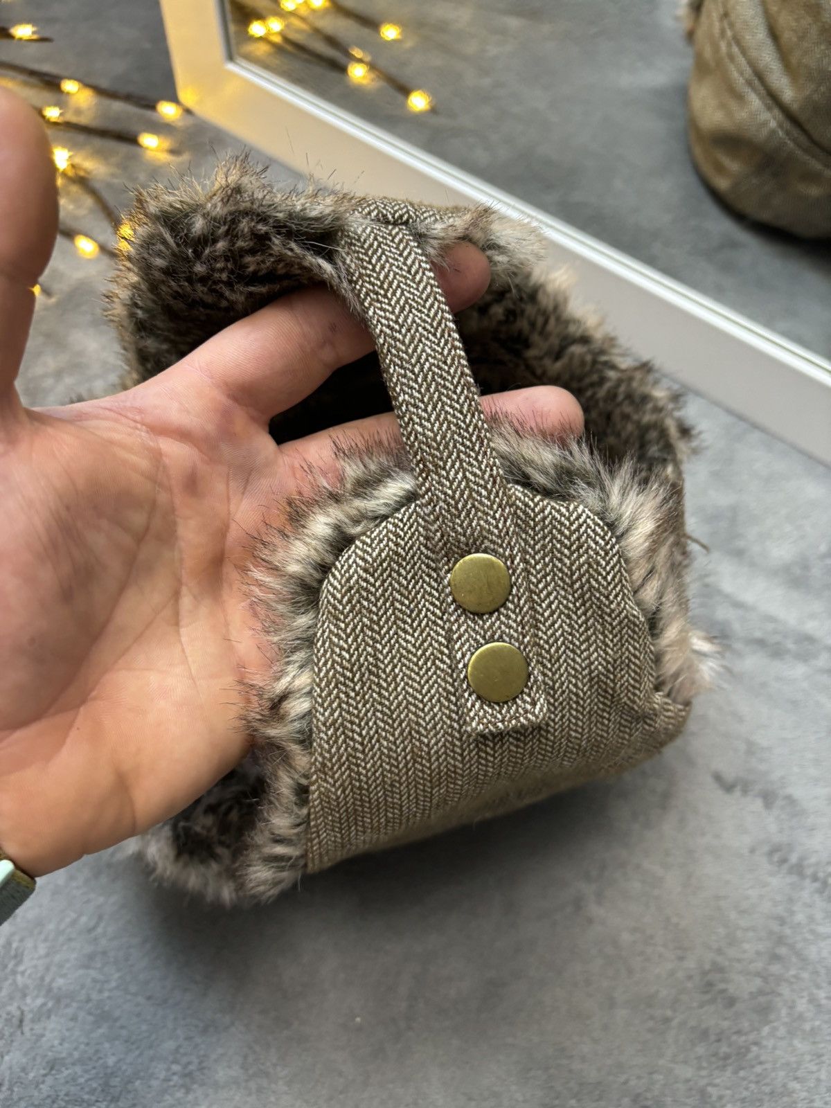 Hysteric Glamour × Vintage Vintage Y2K Japanese brand Ushanka Tweed hype hat Size ONE SIZE - 8 Thumbnail