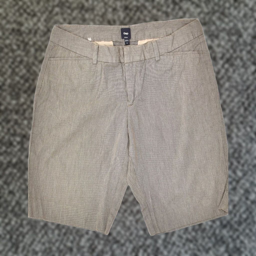 Gap GAP Womens Casual Shorts US 10 Large Grey Cotton Size 36" / US 14 / IT 50 - 1 Thumbnail