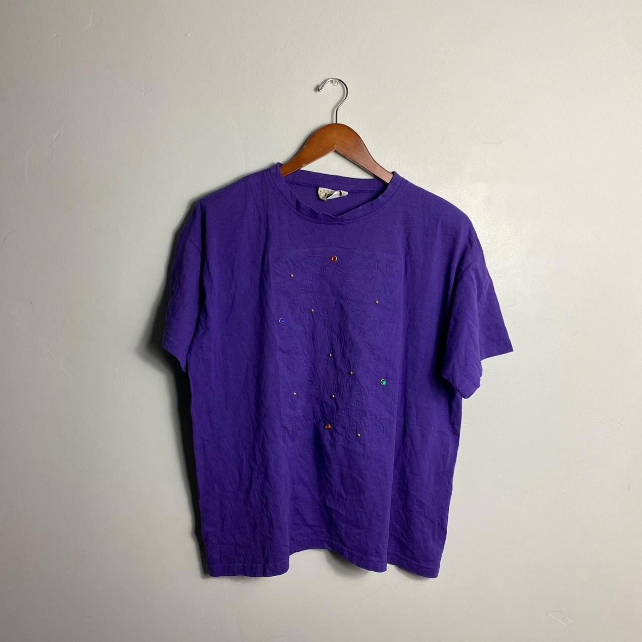 Vintage 90s vintage purple T-shirt about a size XL Size XL / US 12-14 / IT 48-50 - 1 Thumbnail