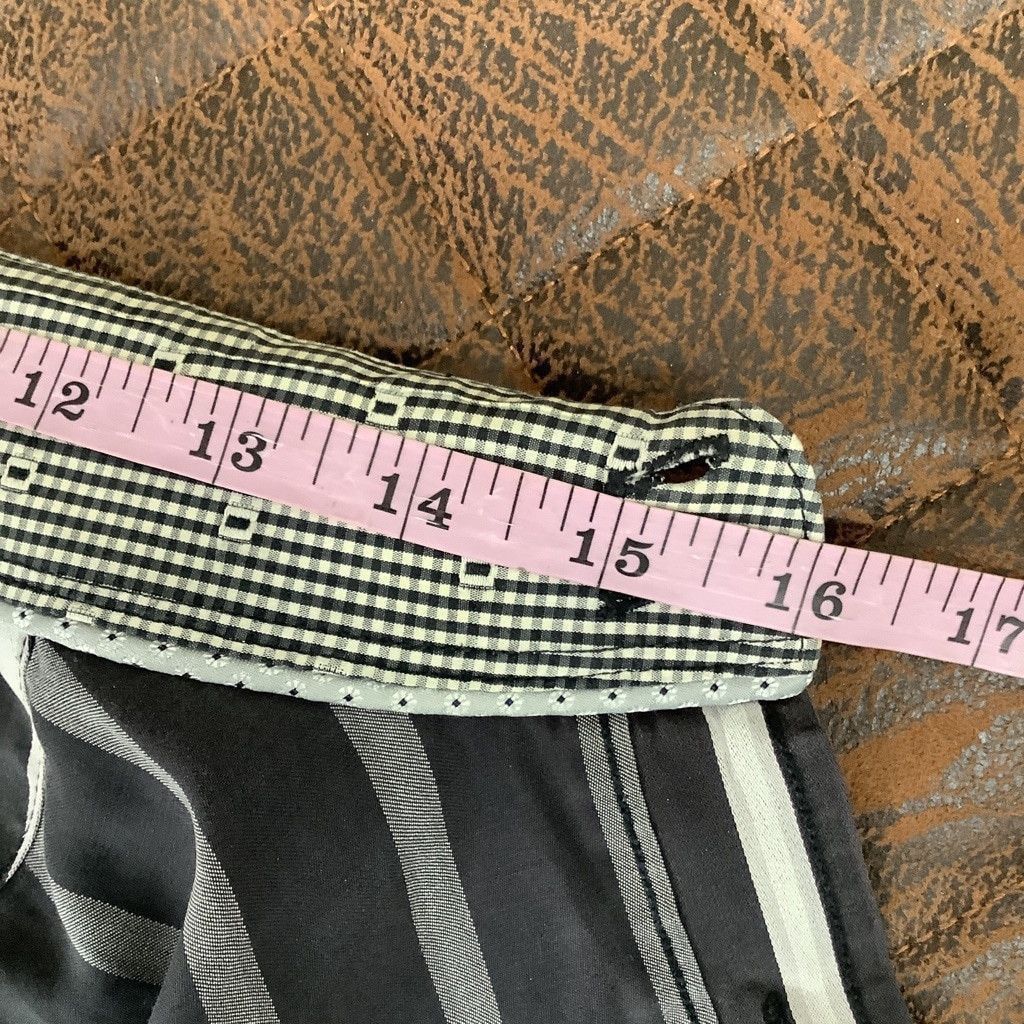 BUGATCHI Men's Bugatchi Button Down Shirt Med Black/White Striped Size US M / EU 48-50 / 2 - 18 Thumbnail