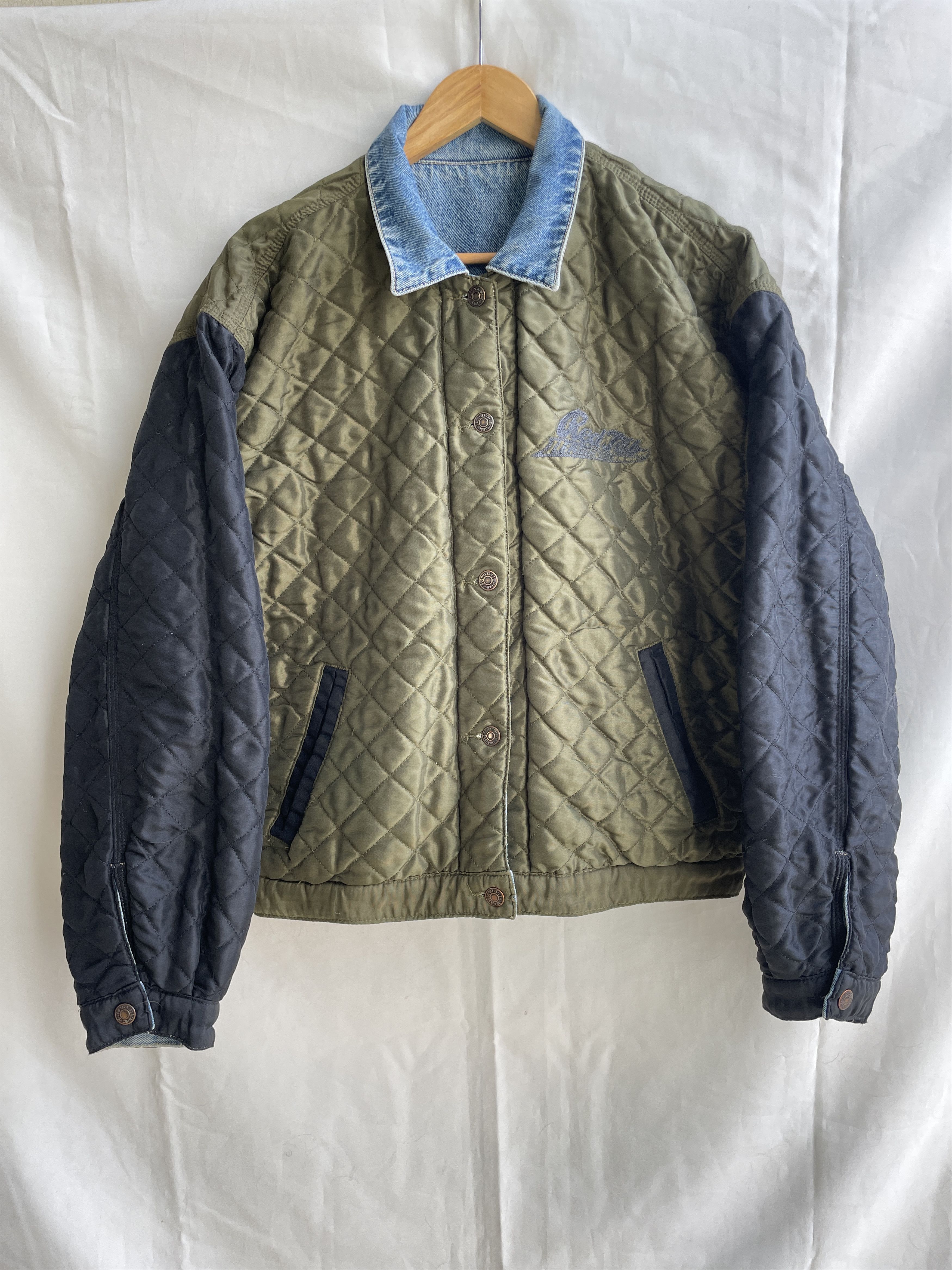 Levi's Levi's VTG 90s Reversible Quilted Chain Stitch Denim Trucker Size US M / EU 48-50 / 2 - 1 Thumbnail