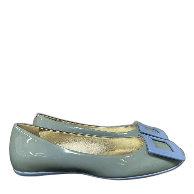 Roget Vivier Flat Shoes with Square Buckle-yf