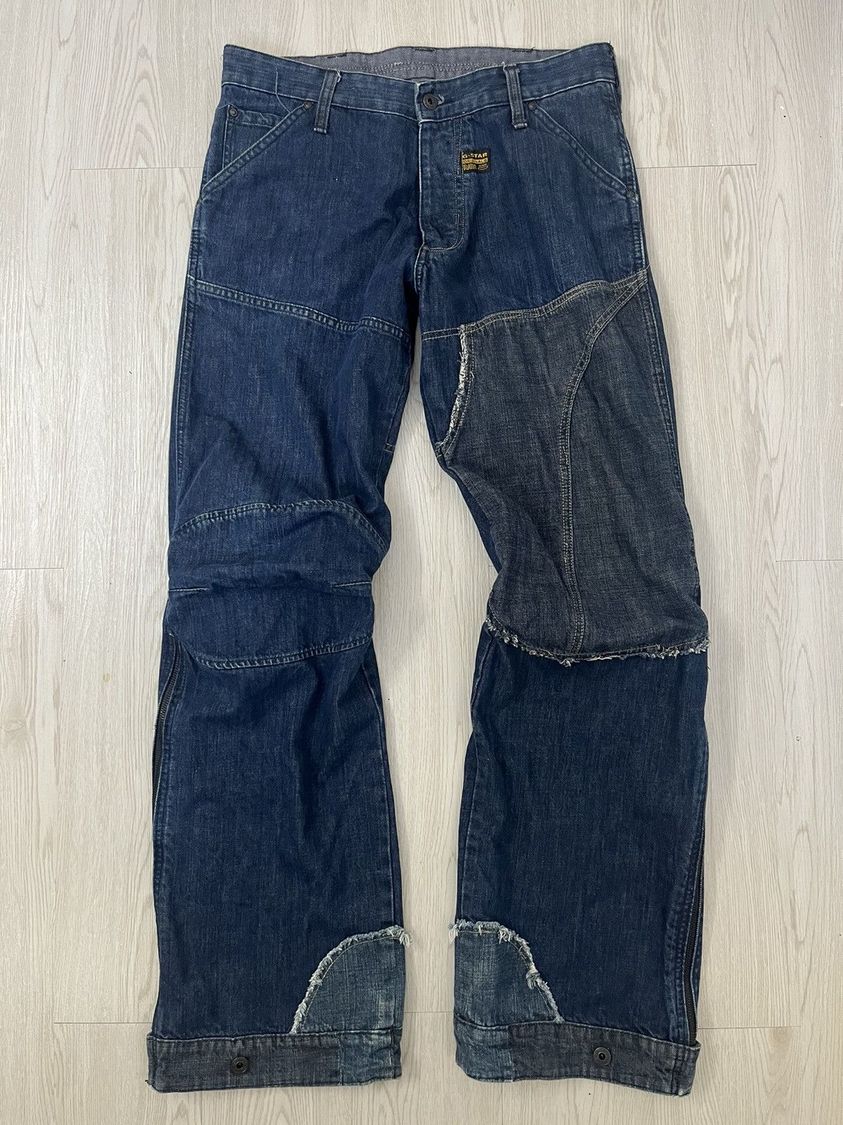G-Star G-Star Raw double Knee Zipper Jeans Size US 33 - 1 Thumbnail