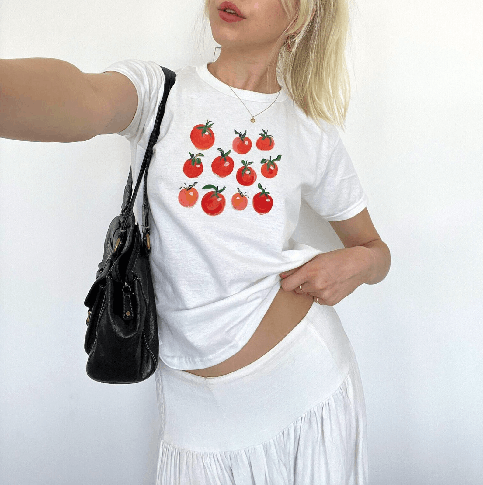 Other Tomato Print Baby Tee – Italian Girl Summer 90s Style Size M / US 6-8 / IT 42-44 - 2 Thumbnail