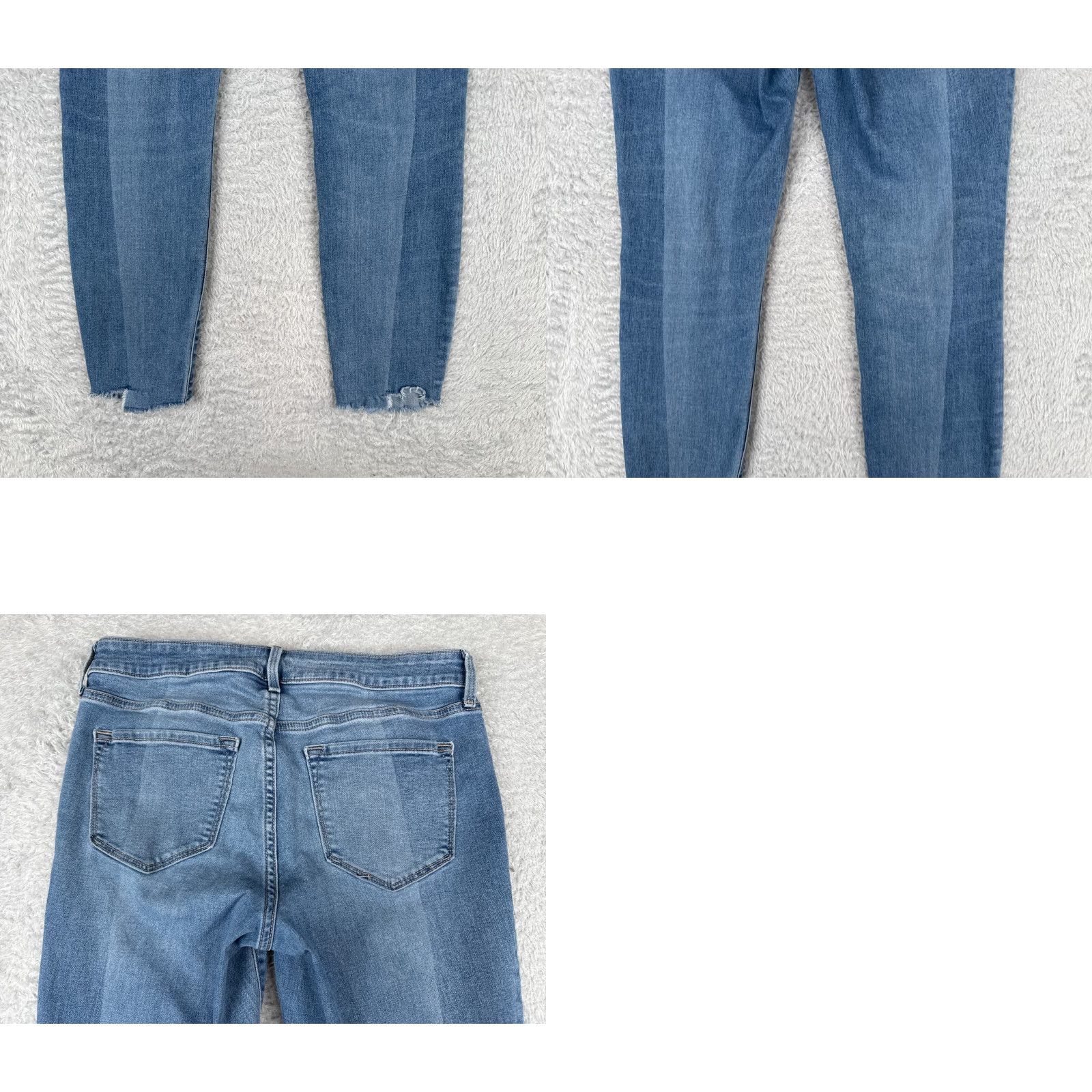 Old Navy Old Navy Jeans Womens 8 Blue Denim Rockstar Mid Rise Raw Hem Cotton Blend 29x25 Size 30" / US 8 / IT 44 - 10 Thumbnail