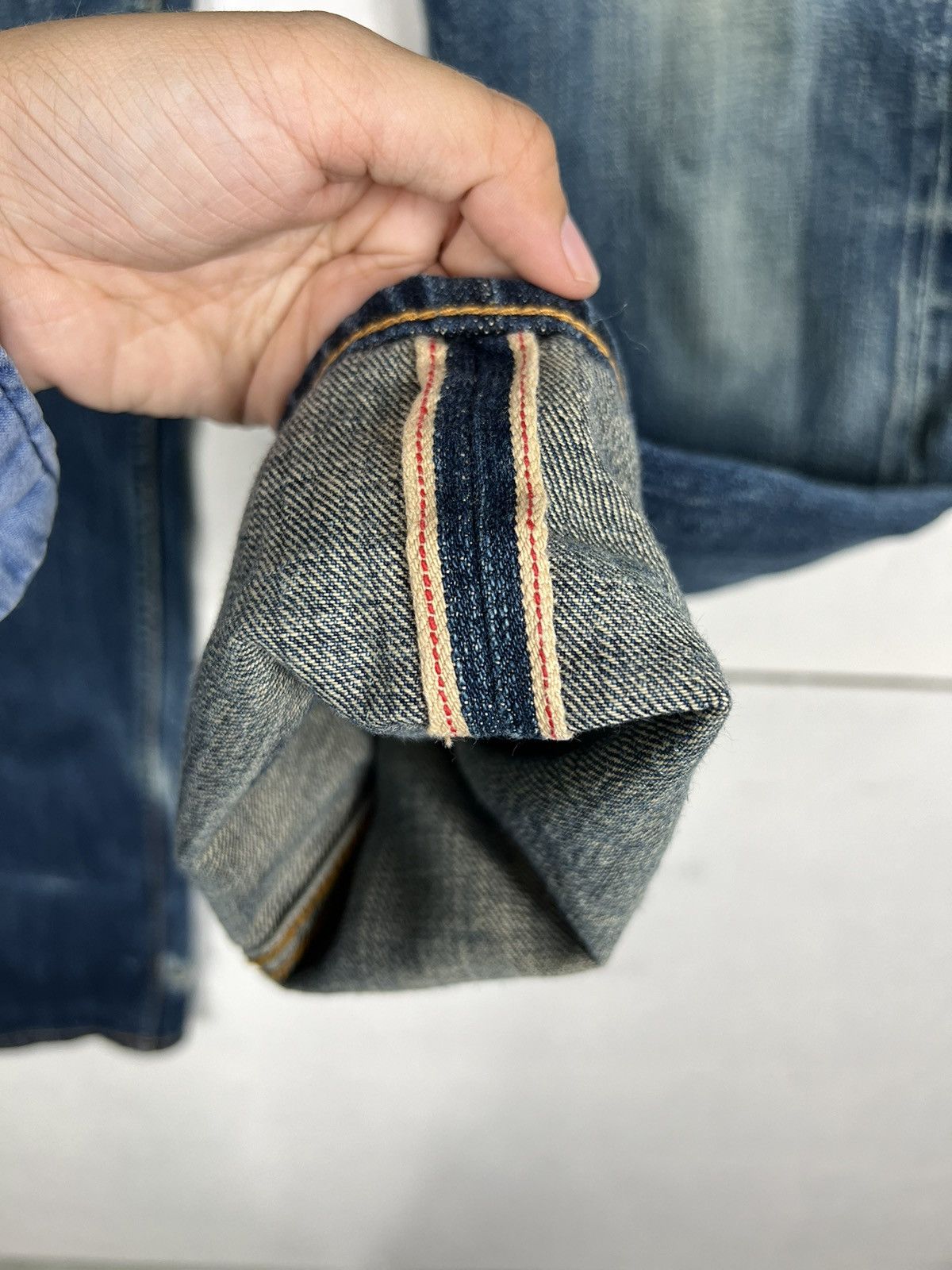 Japanese Brand 🔥 VIOLET LABEL EARTH REDLINE BROKEN DENIM Size US 30 / EU 46 - 11 Thumbnail