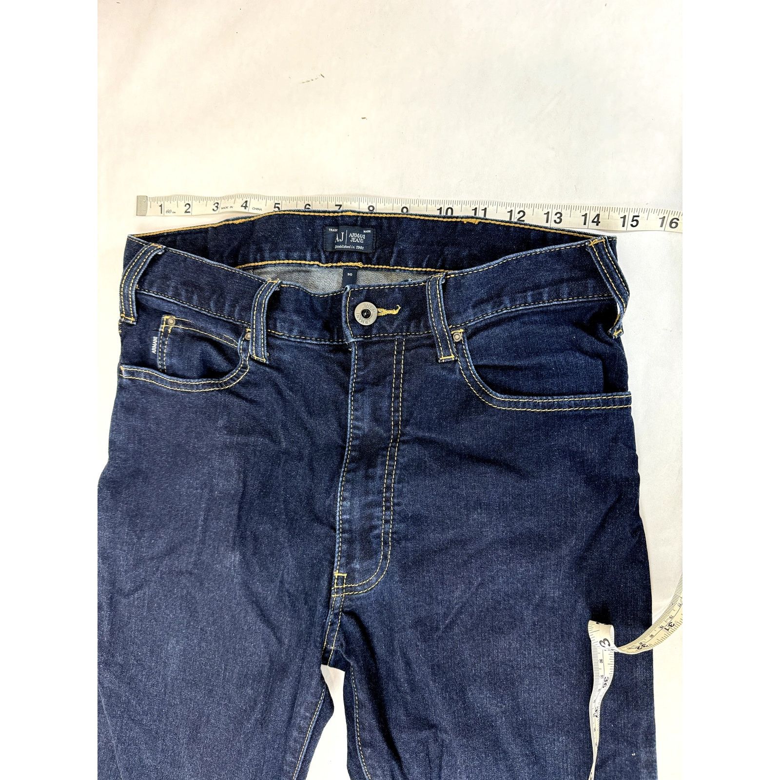 Armani Armani Jeans Straight Leg Jeans Men's Medium Wash - 30 * 30 Size US 30 / EU 46 - 5 Thumbnail
