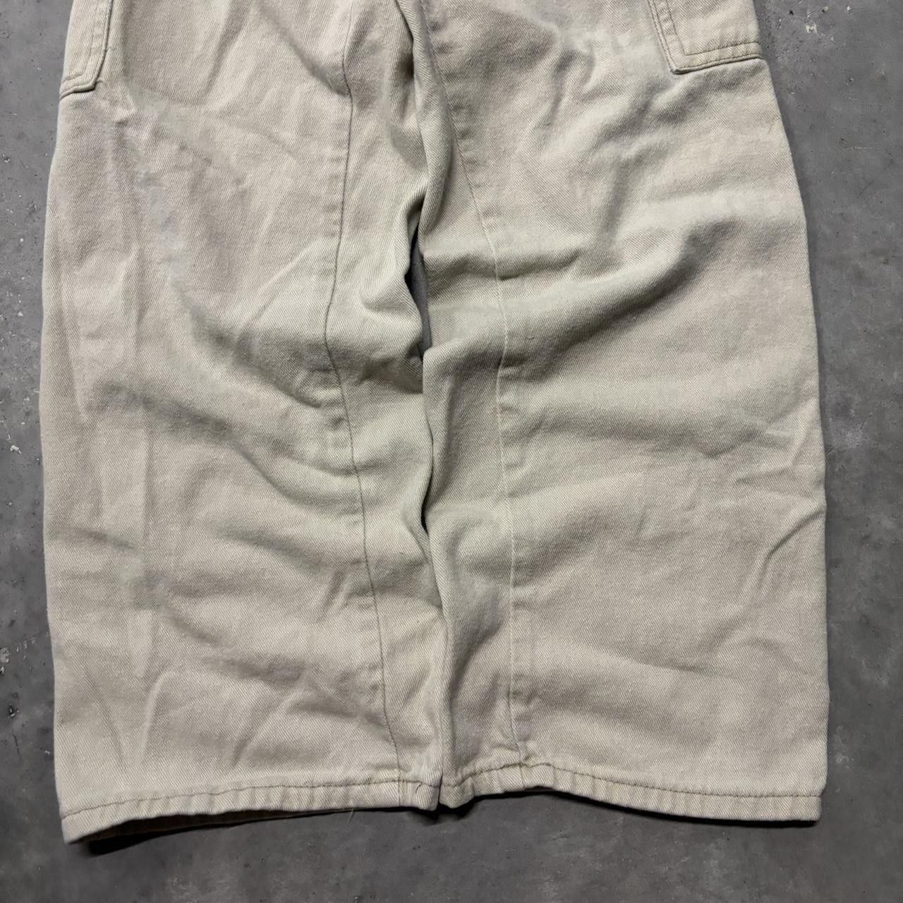 Japanese Brand × Vintage Crazy Vintage Y2K/2000s Cream Streetwear Skater Cargo Pants! Size US 29 - 6 Thumbnail