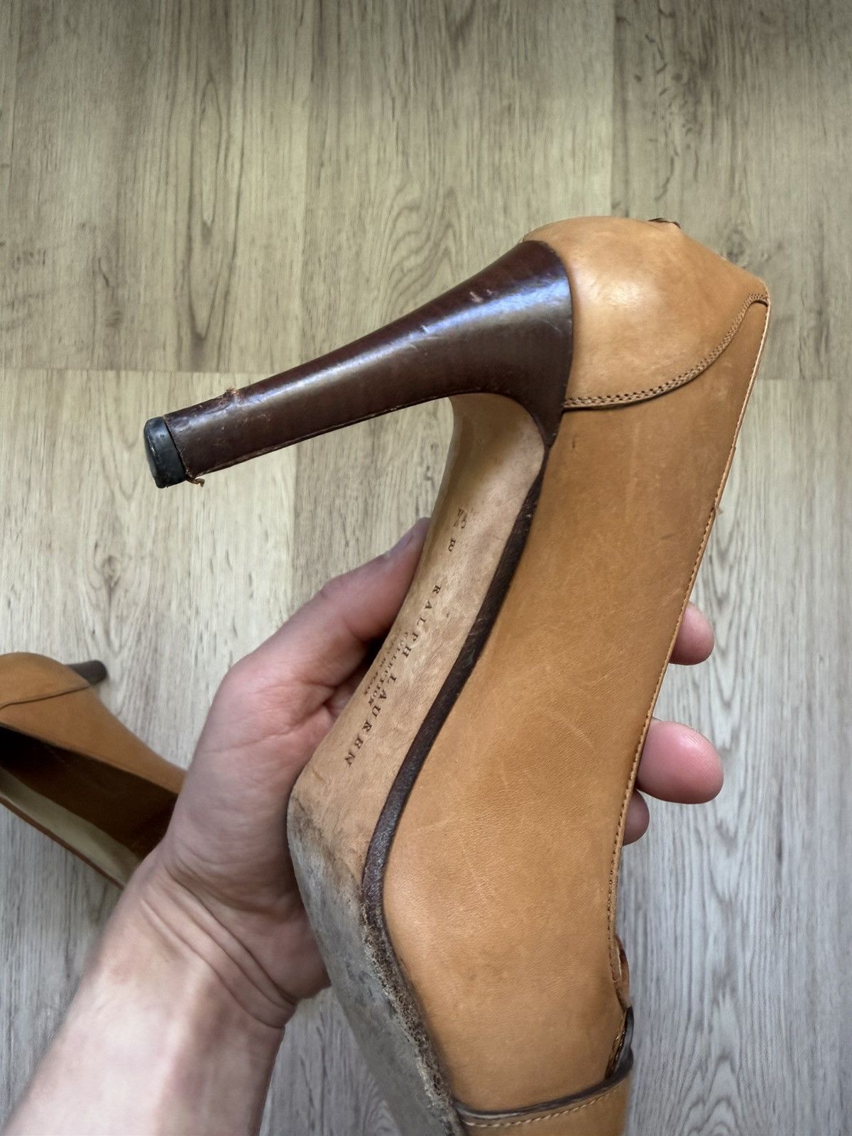 Ralph Lauren Purple Label Ralph Lauren Collection Italy Leather Loafer Pumps Tan High Size US 9.5 / IT 39.5 - 14 Thumbnail