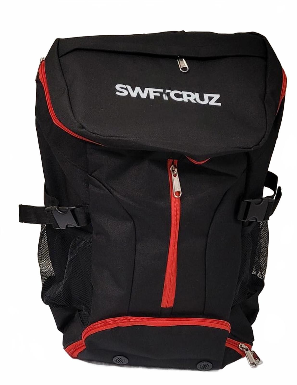 Other SWFTCRUZ Tennis Bag Black Red Zippers Unisex Sports Backpack Size ONE SIZE - 2 Thumbnail