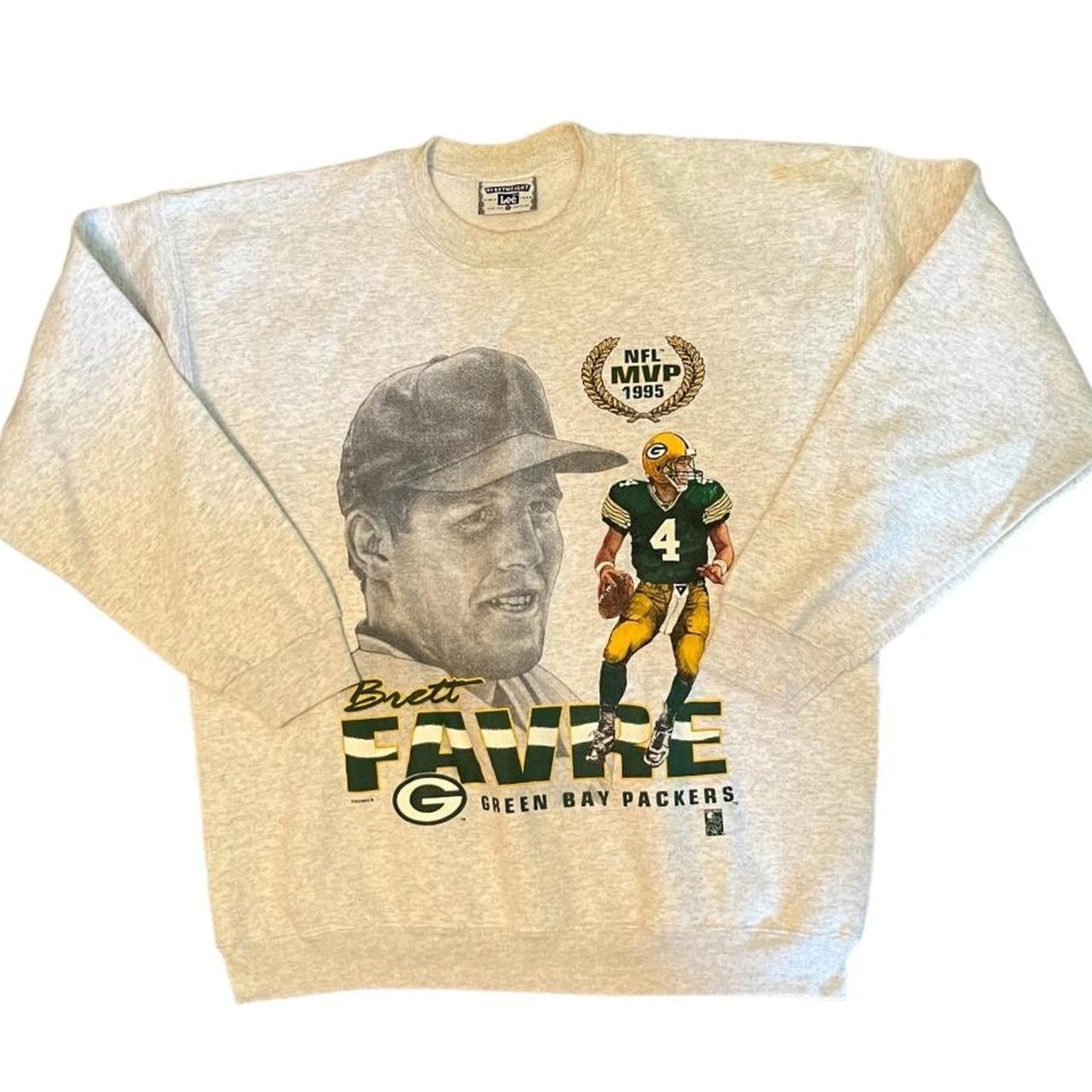 NFL Vintage Brett Favre MVP Packers Crewneck Size US XL / EU 56 / 4 - 1 Thumbnail