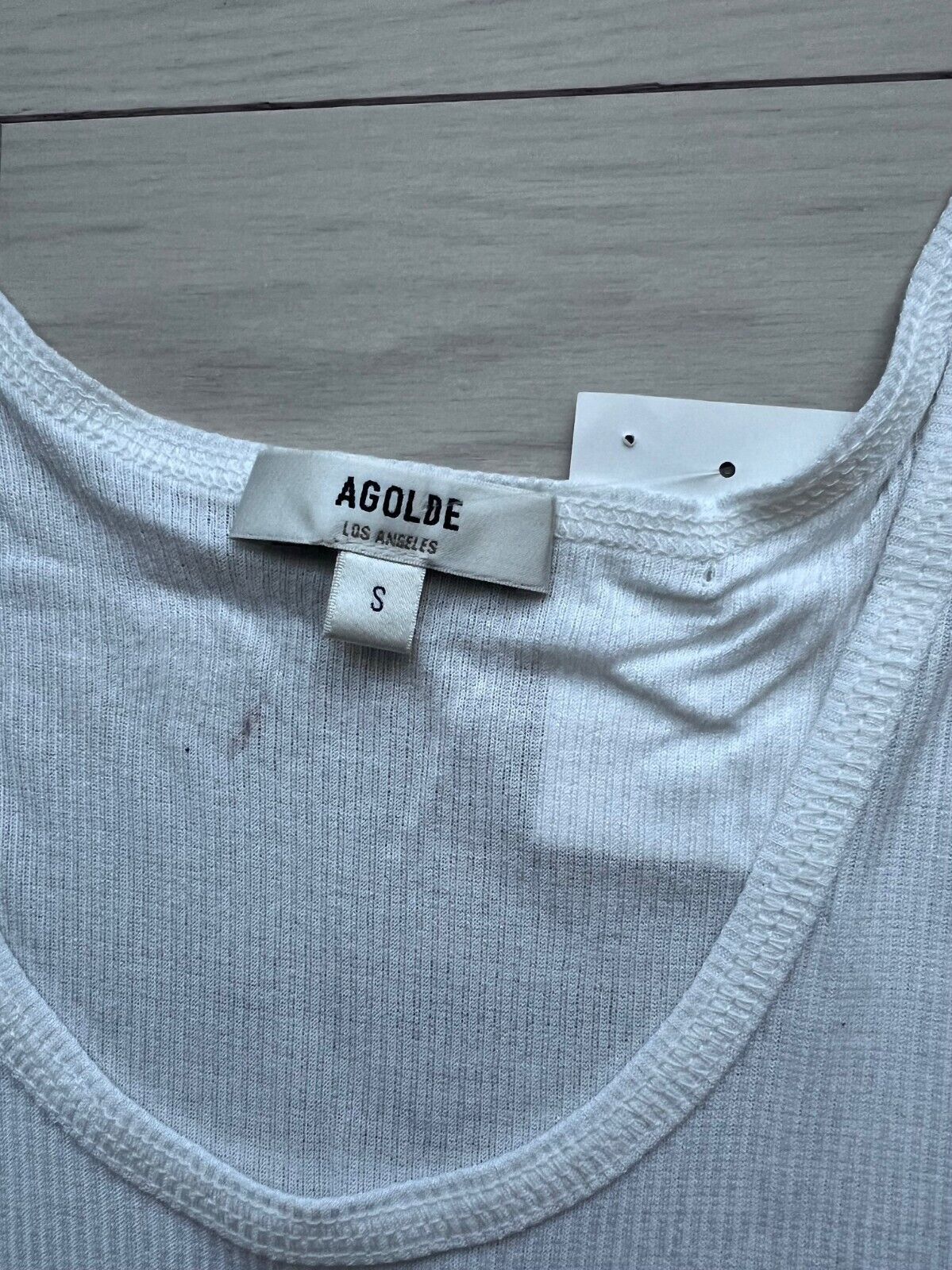 Agolde Agolde Los Angeles Karla Fluid Rib Scoop Tank White ( S ) Size S / US 4 / IT 40 - 3 Thumbnail