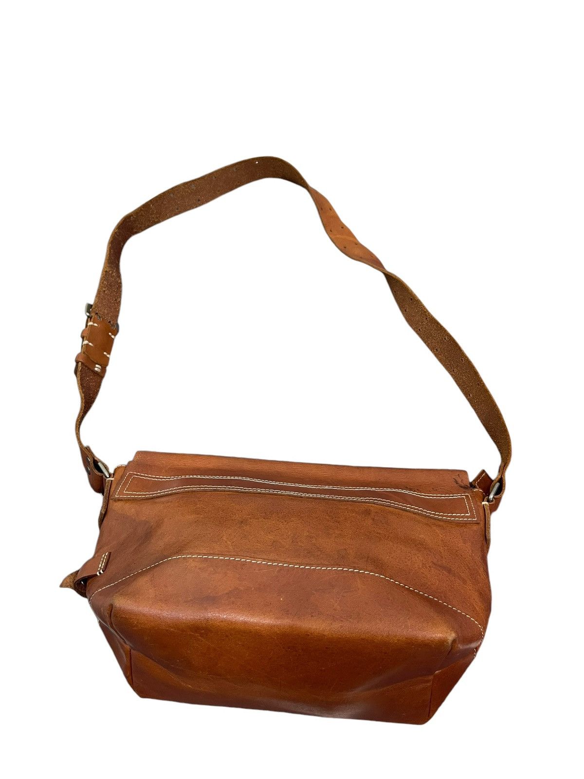 Japanese Brand Full Leather Patina Beach Sound Cross Body Bag 4🟩 Size ONE SIZE - 13 Thumbnail