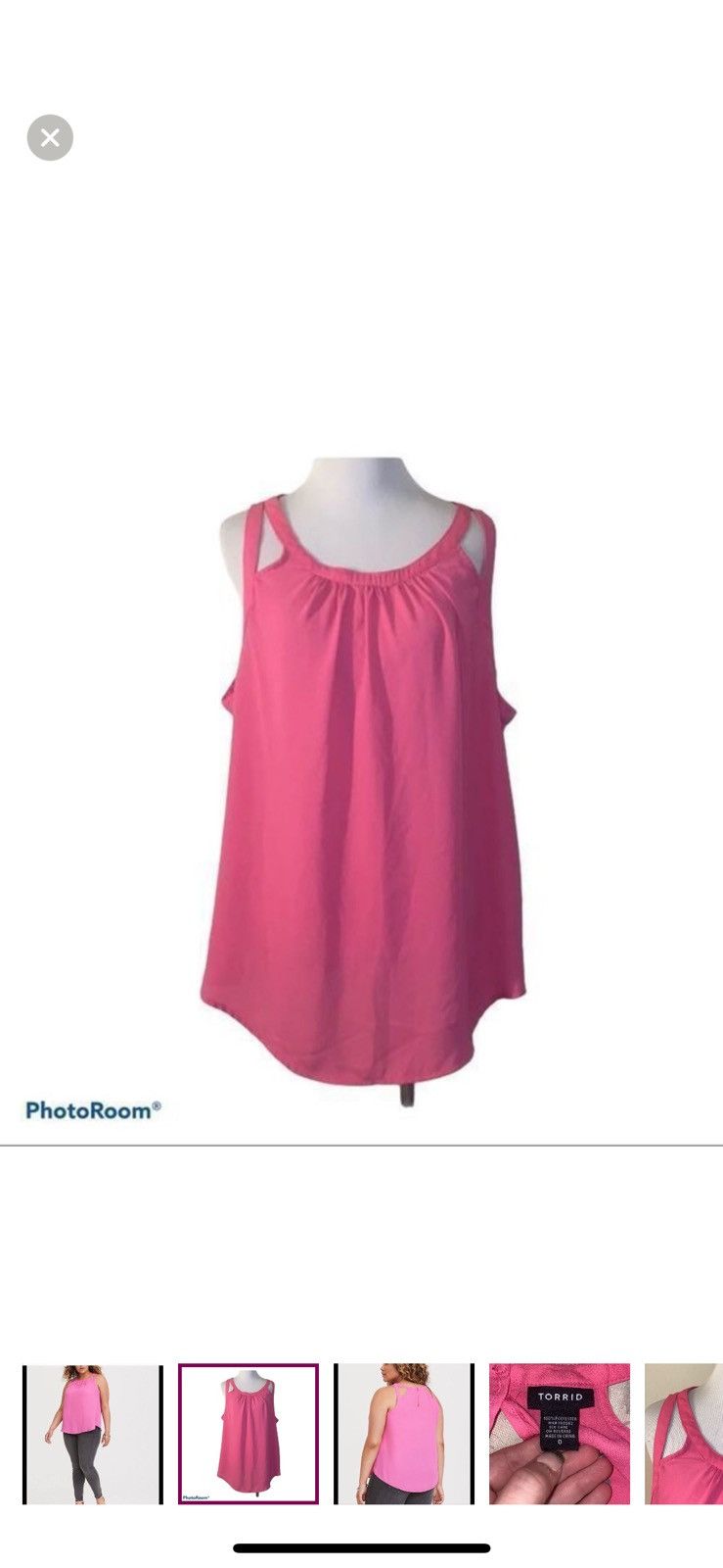 Torrid Torrid large pink high neck georgette tank top Size L / US 10 / IT 46 - 1 Thumbnail