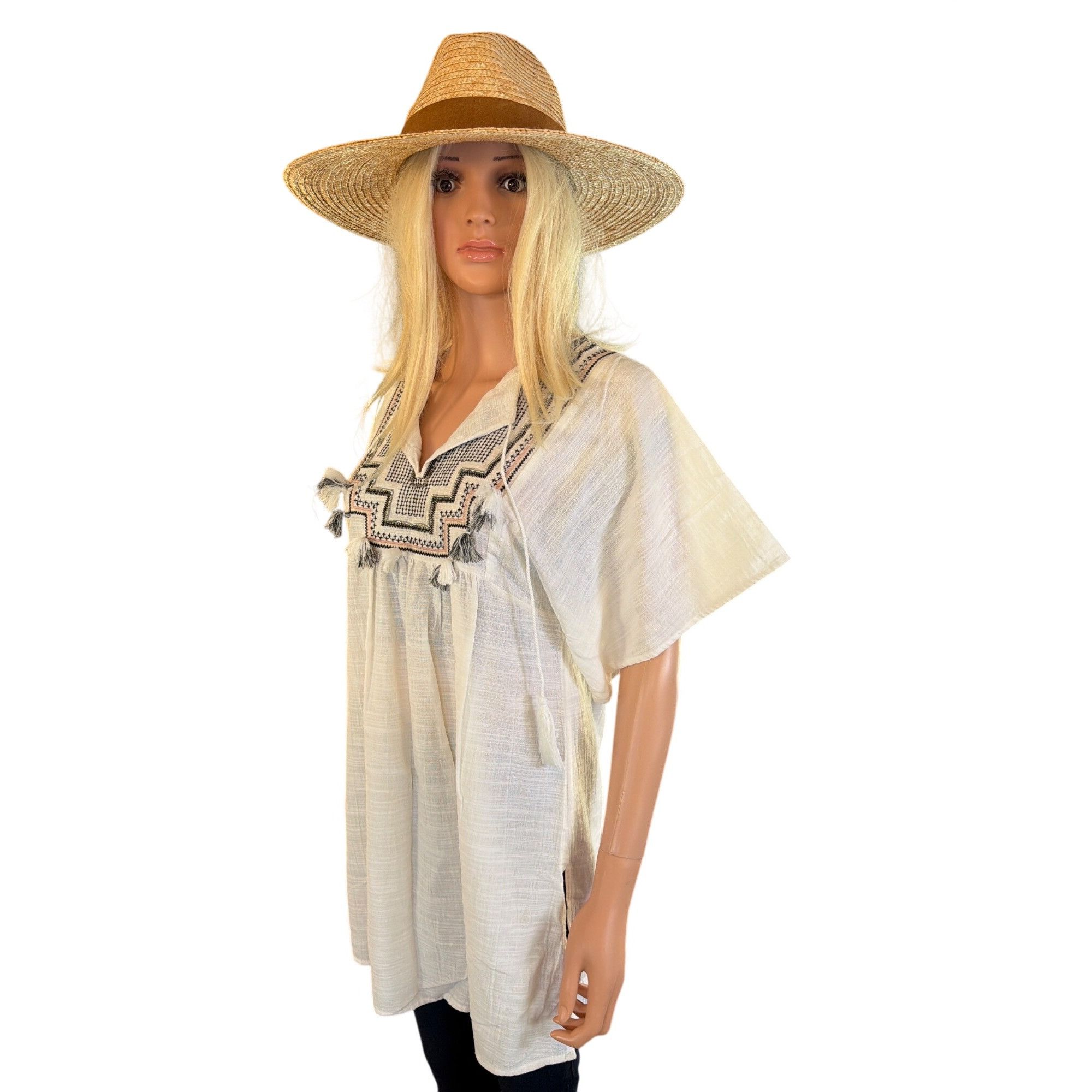 Other NWT Gigi Pip Isla Straw Fedora Hat S/M 57cm Adjustable Wide Size ONE SIZE - 4 Thumbnail