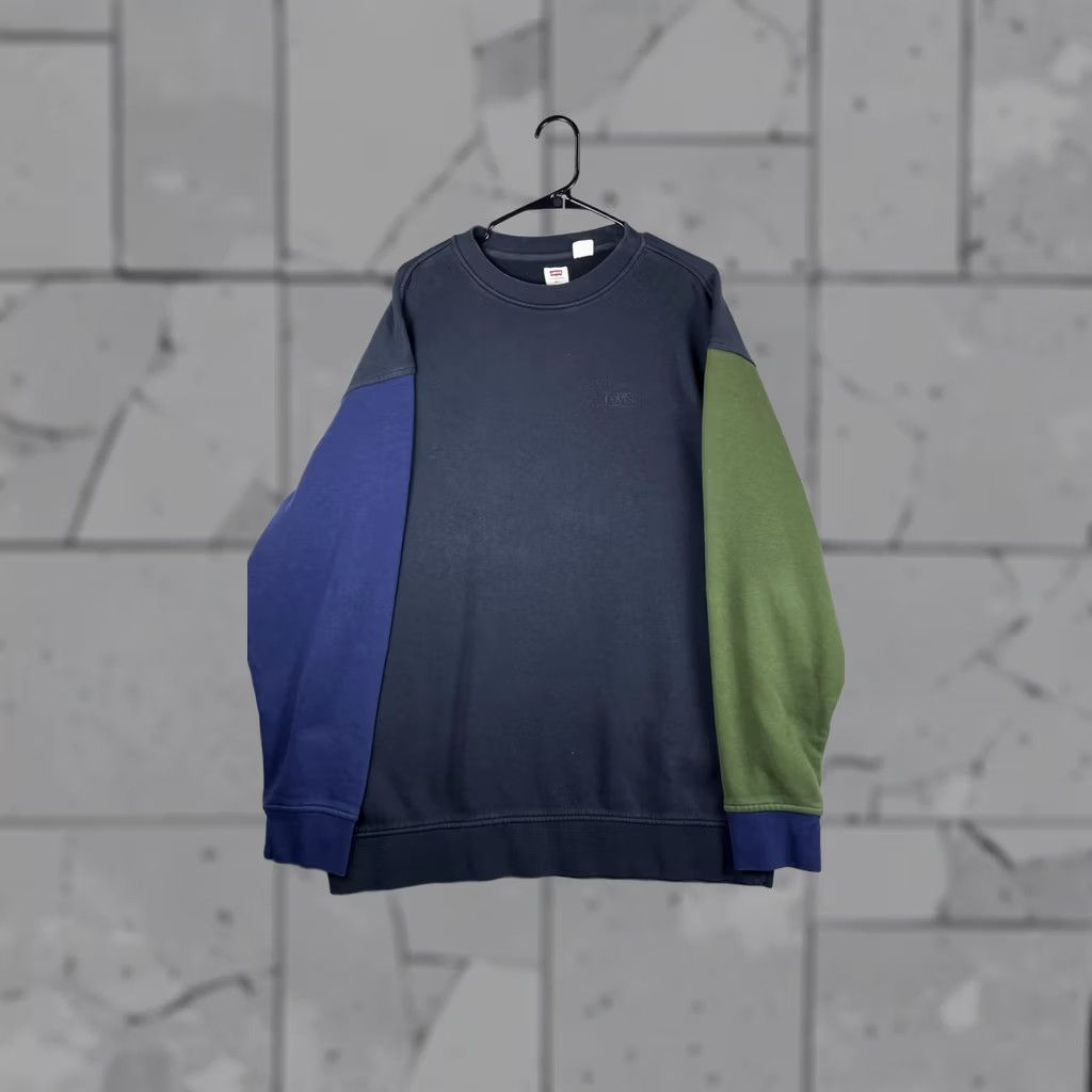 Levi's Levi's Sweatshirt XLT Multicolor Crewneck Fleece Logo Embroidered Big & Tall Mens Size US XL / EU 56 / 4 - 1 Thumbnail