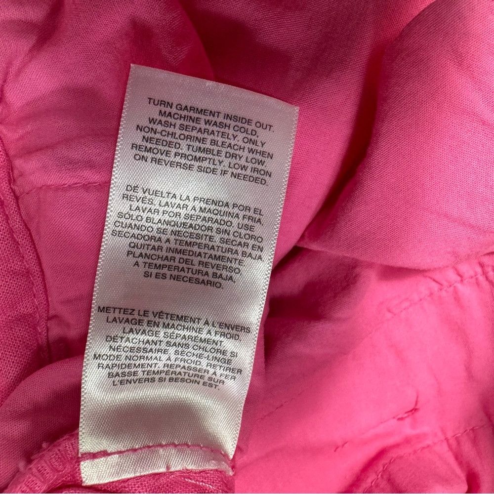 Other NWT New Habitual Linen Cotton Cropped Kick Flare Pink Pants Size 28" / US 6 / IT 42 - 7 Thumbnail