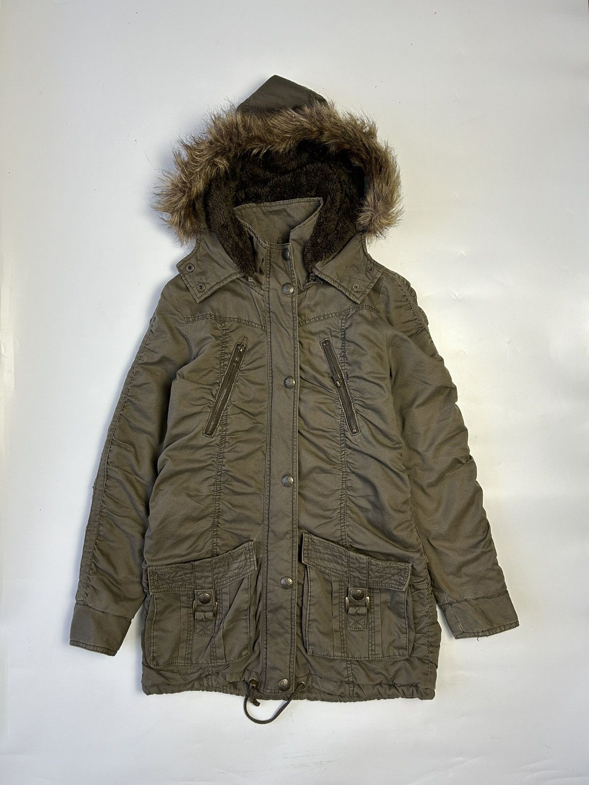 Beauty Beast × Japanese Brand × Le Grande Bleu (L.G.B.) DOUBLE FOCUS QUILTED LINING FAUX FUR HOODIE JACKET Size M / US 6-8 / IT 42-44 - 1 Thumbnail