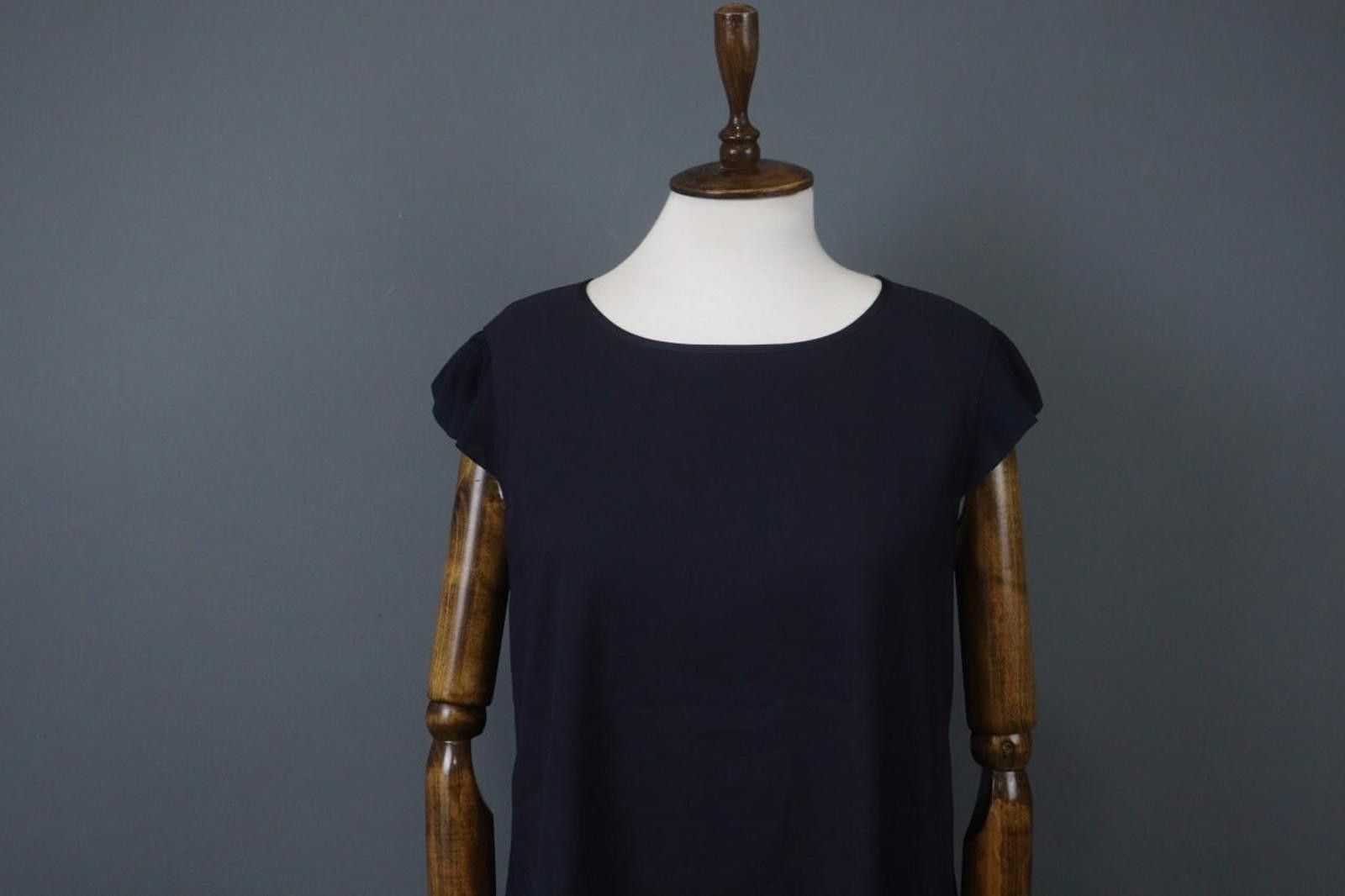 Other High Tech Navy Round Neck Regular Fit Pullover Blouse Top Size M / US 6-8 / IT 42-44 - 2 Thumbnail