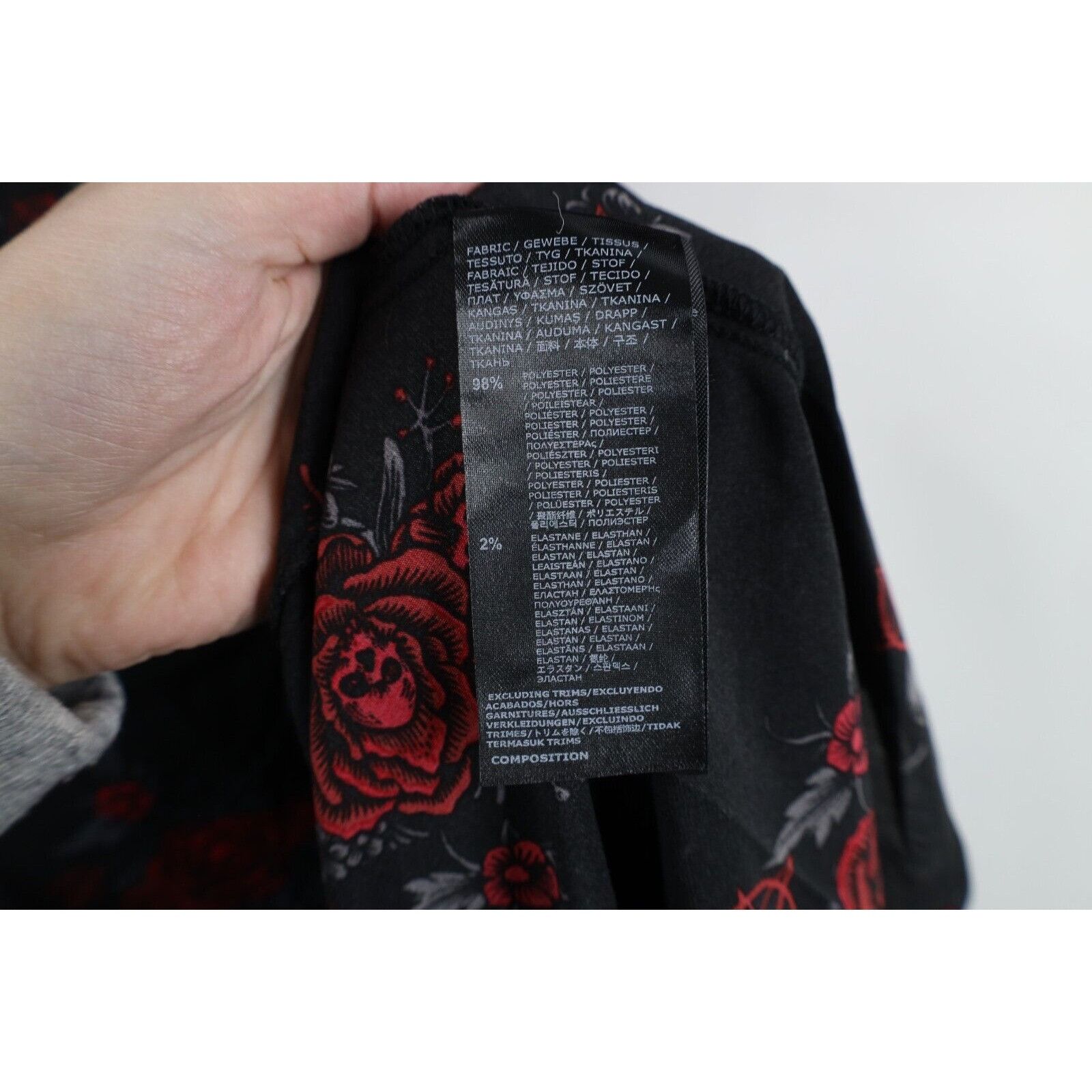 Vintage Vintage Y2K Goth Rockabilly Skull Rose Pentagram Dress Size XS / US 0-2 / IT 36-38 - 9 Thumbnail