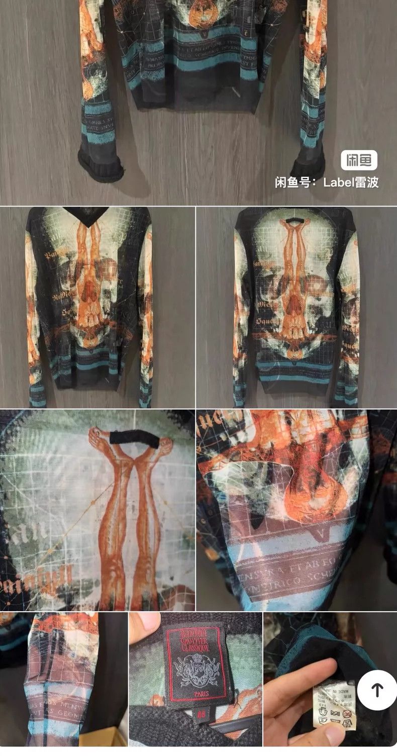 Jean Paul Gaultier jean paul gaultier 1990ss X-Ray long sleeves Size US M / EU 48-50 / 2 - 2 Thumbnail
