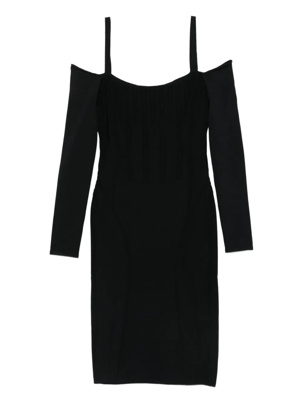 Mugler OFF SHOULDER LONG SLEEVE MIDI DRESS Size M / US 6-8 / IT 42-44 - 1 Thumbnail
