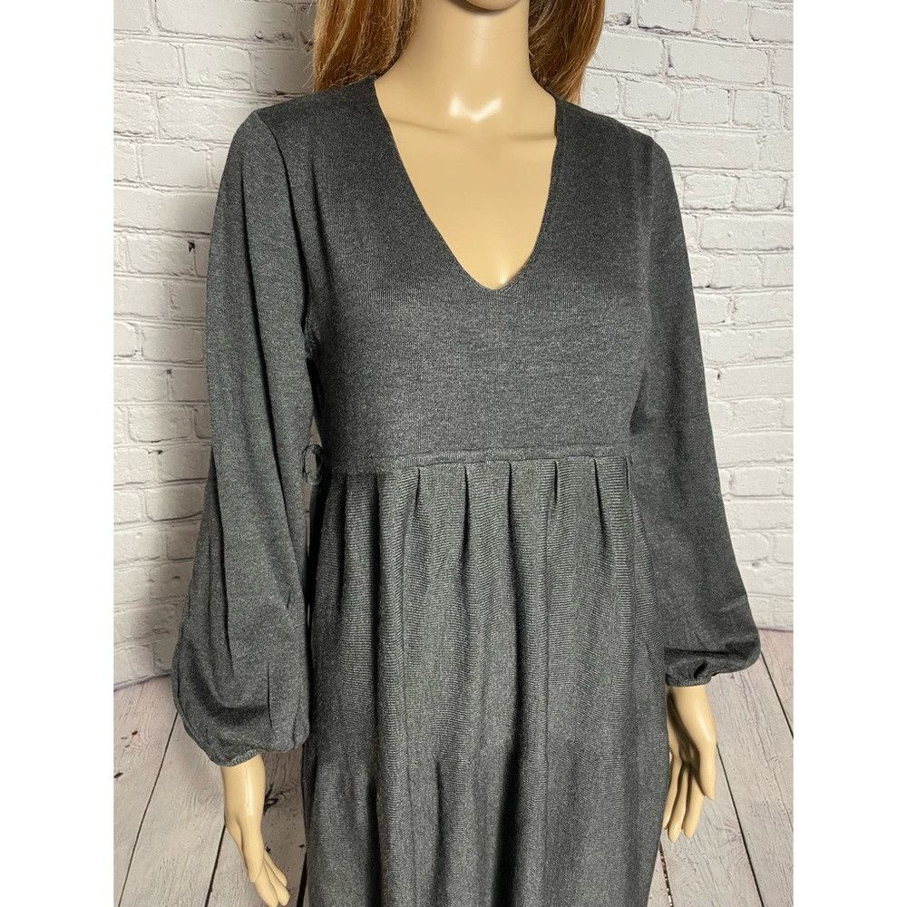 Other NWT New $148 Max Studio Elbow Sleeve Sweater Grey Midi Dres Size M / US 6-8 / IT 42-44 - 4 Thumbnail