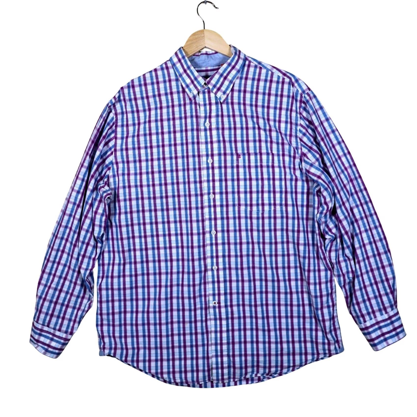 Izod IZOD Shirt Men's Large Long Sleeve Plaid Button Down Casual Dress Shirt Size US L / EU 52-54 / 3 - 3 Thumbnail