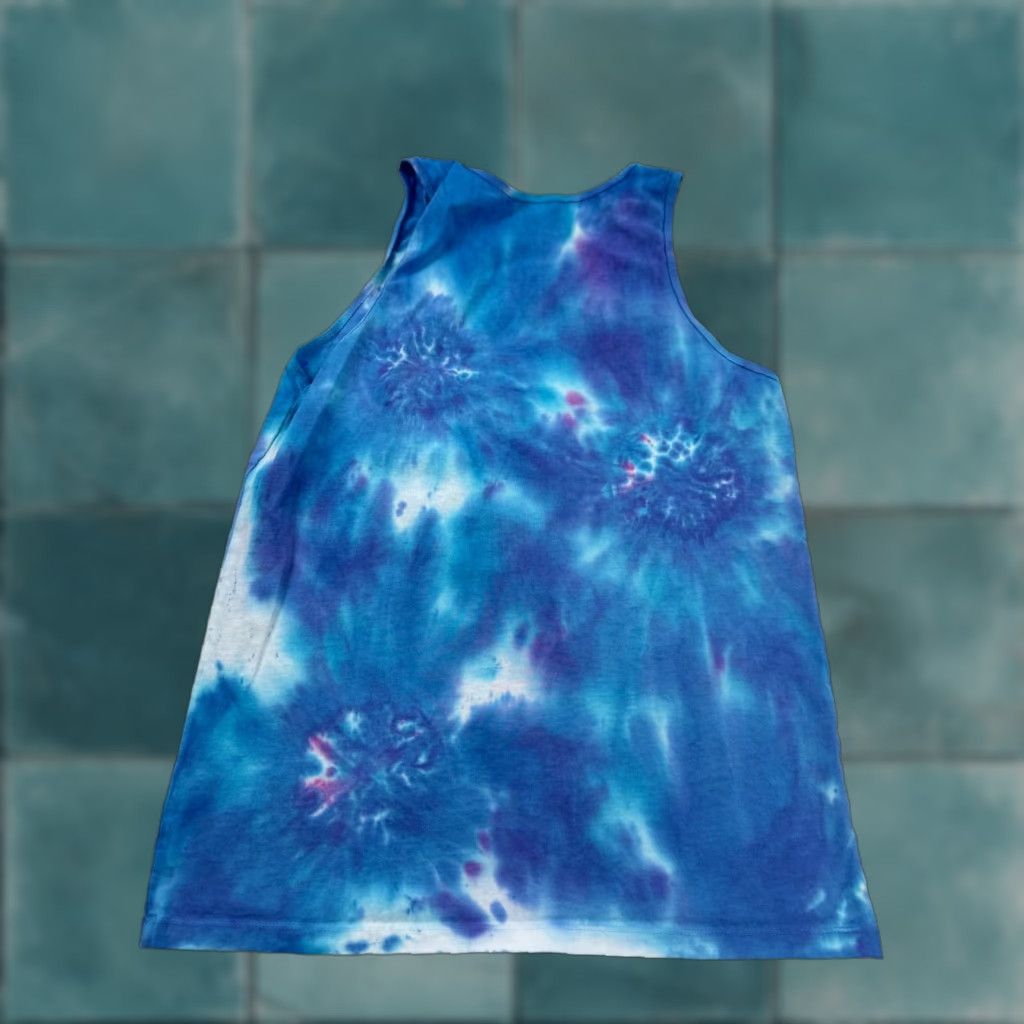 Spell Acid Rap Shirt Mens Small Blue Custom Tie Dye Tank Top Sleeveless Size US S / EU 44-46 / 1 - 1 Thumbnail