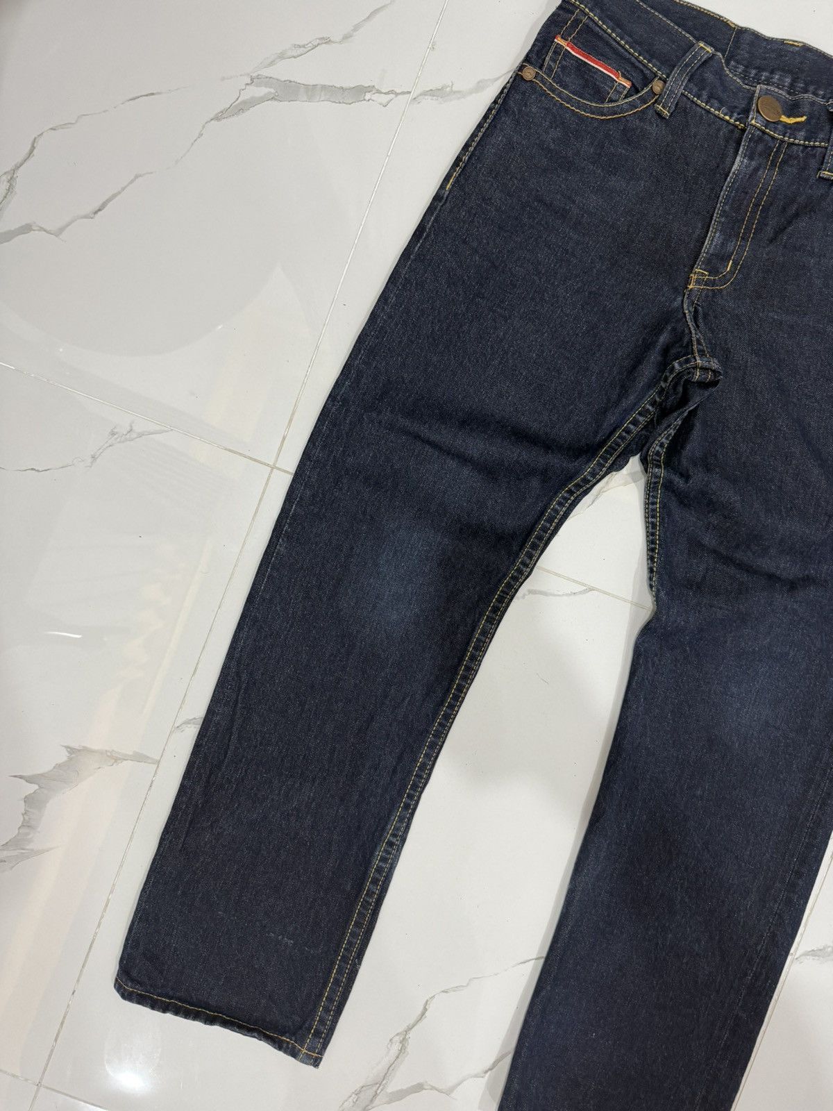 Japanese Brand 00’s CO & LU SELVEDGE RARE JAPAN BAGGY DISTRESSED JEANS Size US 32 / EU 48 - 11 Thumbnail