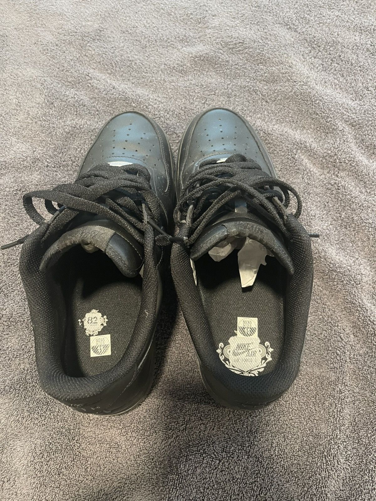 Nike Black low top Air Force ones Size US 11 / EU 44 - 8 Thumbnail