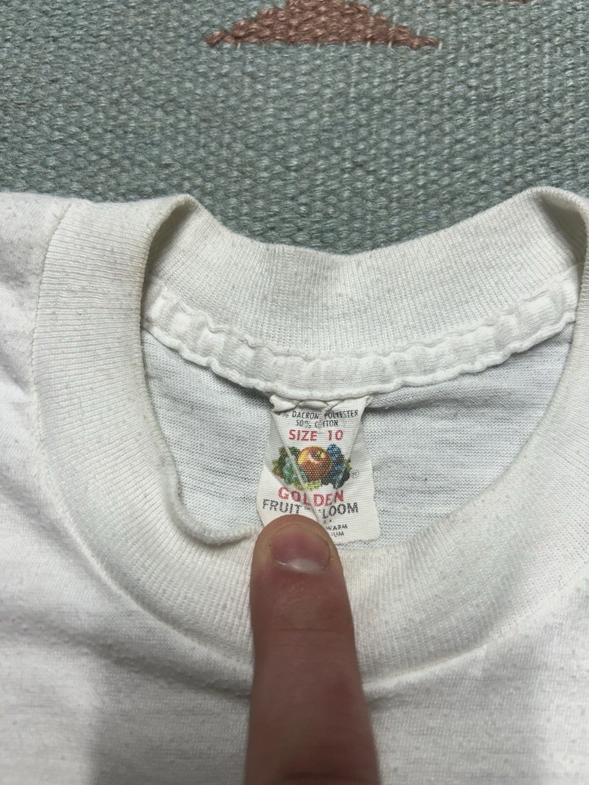 Vintage Vtg 60s blank white t shirt fruit of loom kids 10 baby tee Size XXS / US 00 / IT 34 - 4 Thumbnail
