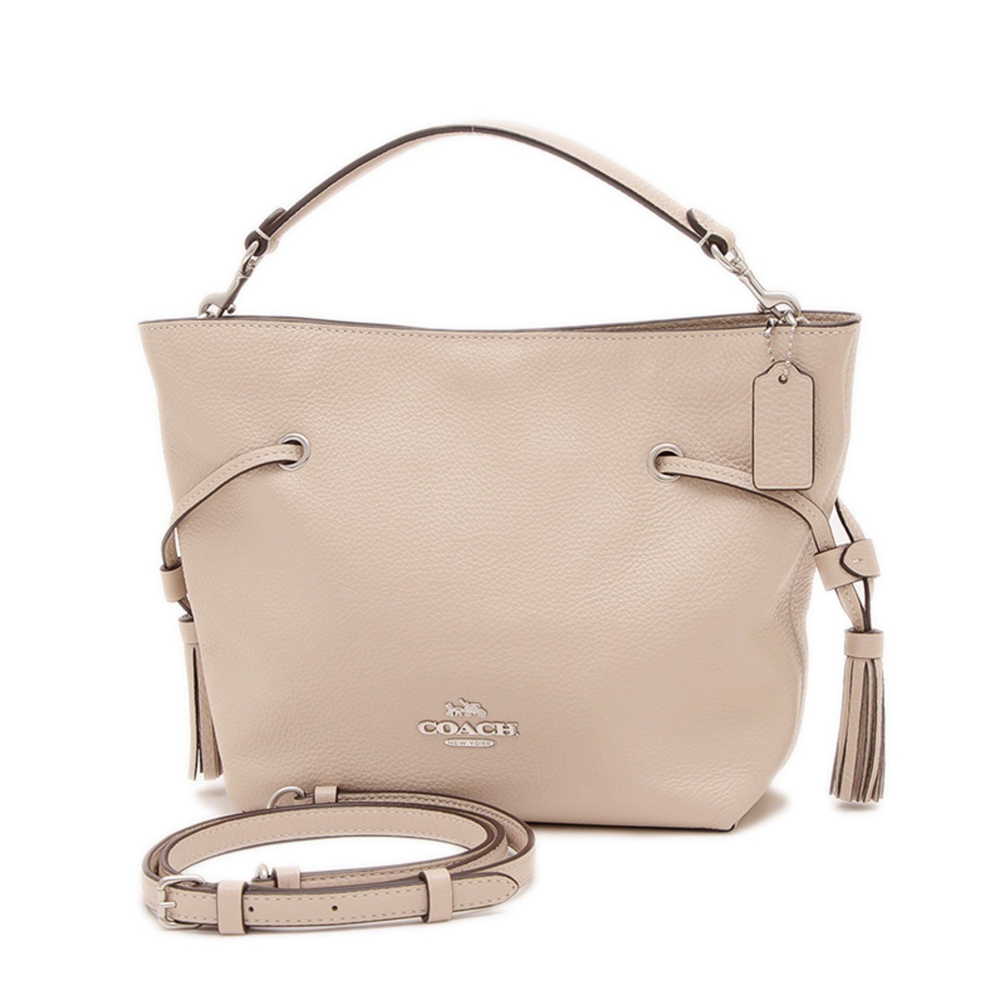 Coach Andy Crossbody Shoulder Bag 2Way Leather Light Beige Ch197, Women's