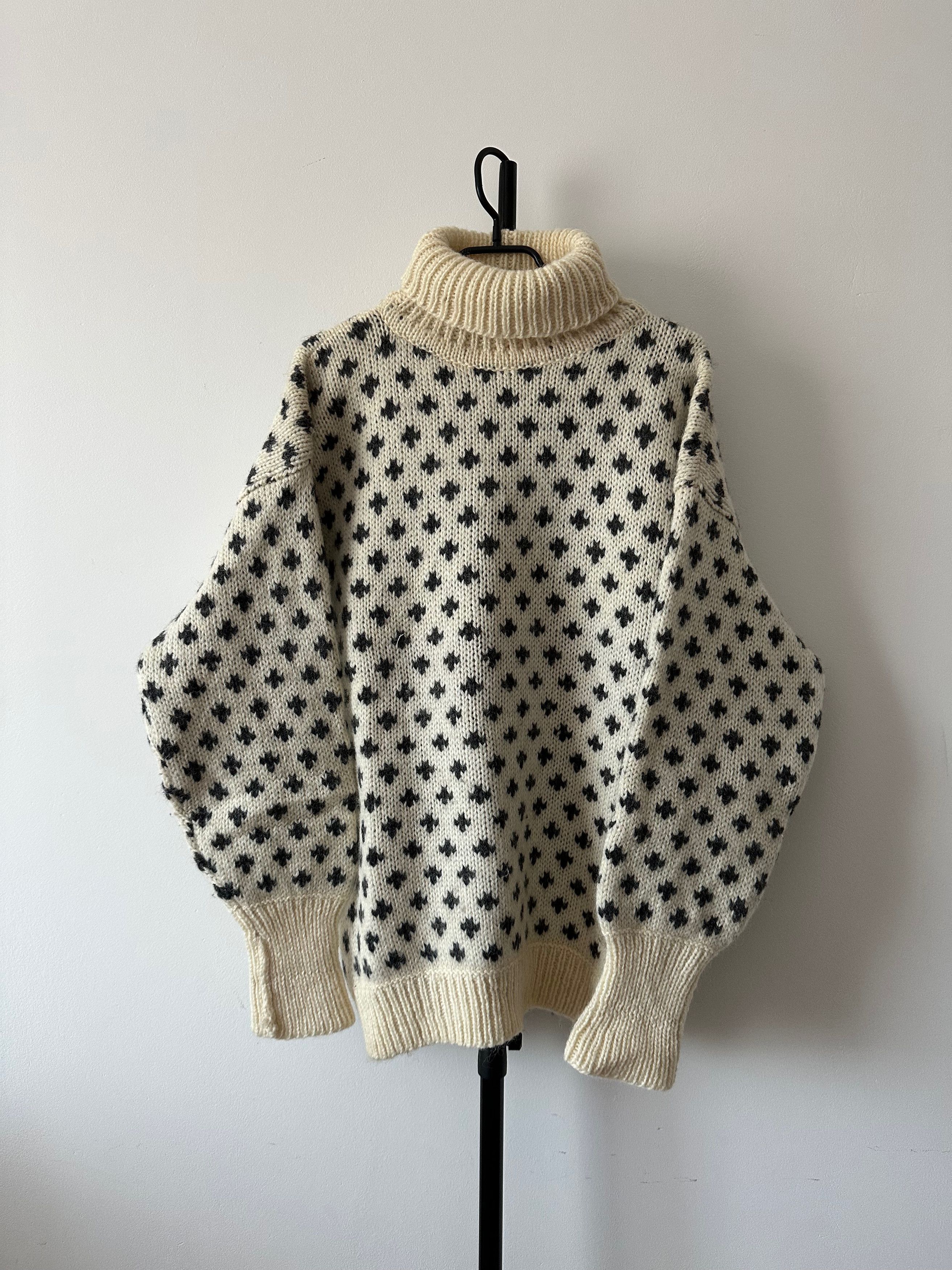 Vintage STOBI of Denmark WOOL turtle neck sweater warm Size US L / EU 52-54 / 3 - 2 Thumbnail