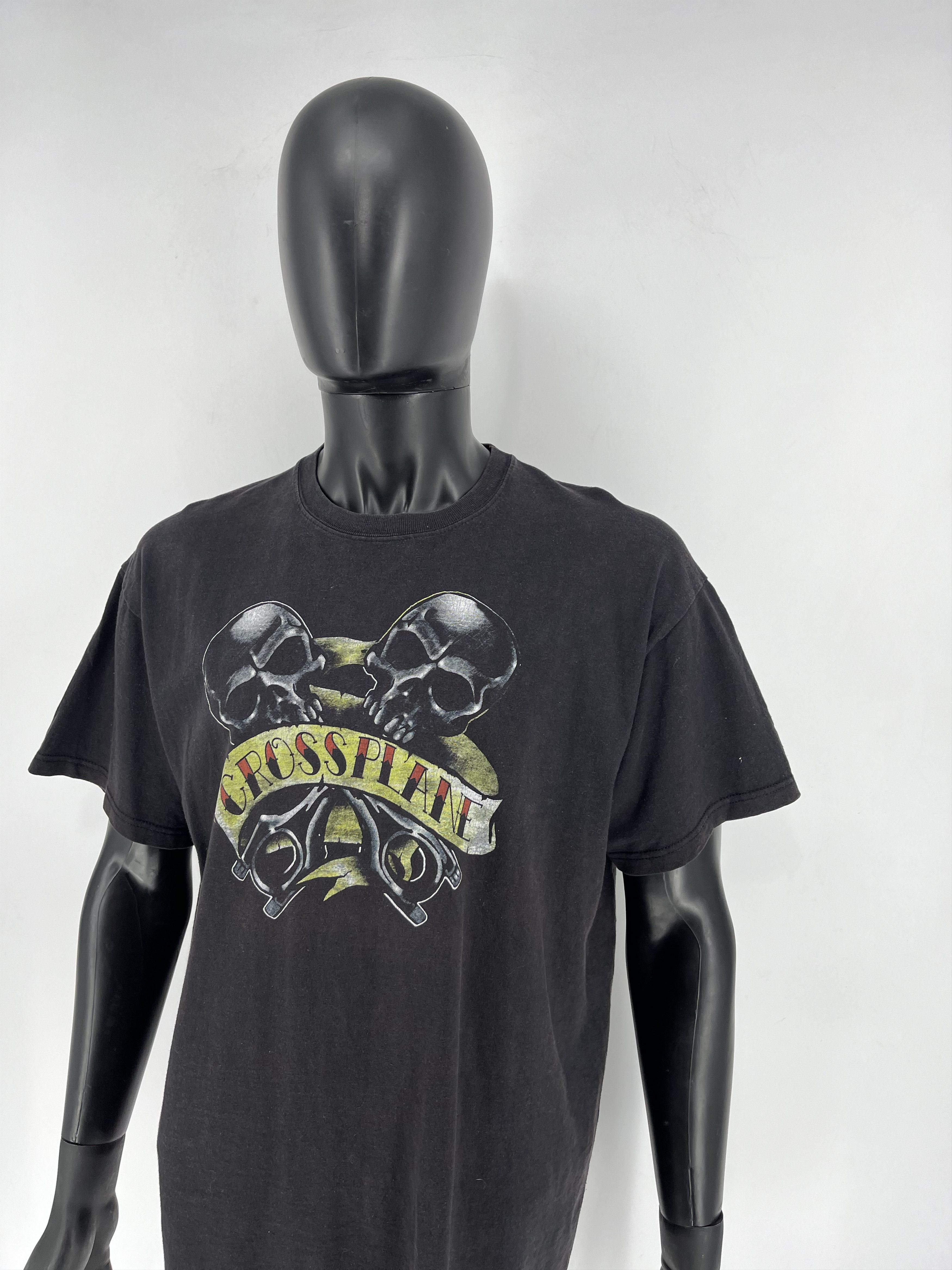 Vintage Crossplane Skulls Vintage Y2K Rock Metal Size XL Black Size US XL / EU 56 / 4 - 5 Thumbnail